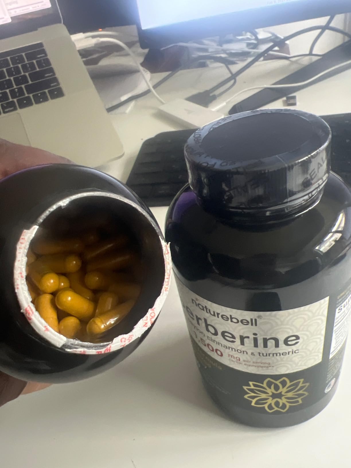 NatureBell Berberine Supplement 1,500mg with Ceylon Cinnamon & Turmeric Root, 240 Veggie Capsules | 97% Pure Berberine HCL | Supports Balanced Sugar Levels & Heart Health | Vegan, Non-GMO customer photo 2