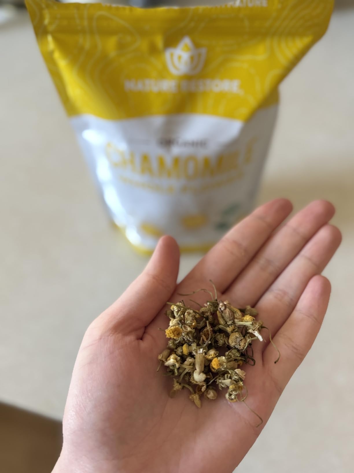 Organic Chamomile Whole Flower, Loose Leaf, Tea Leaves, 4oz (Packaging may vary) customer photo 1