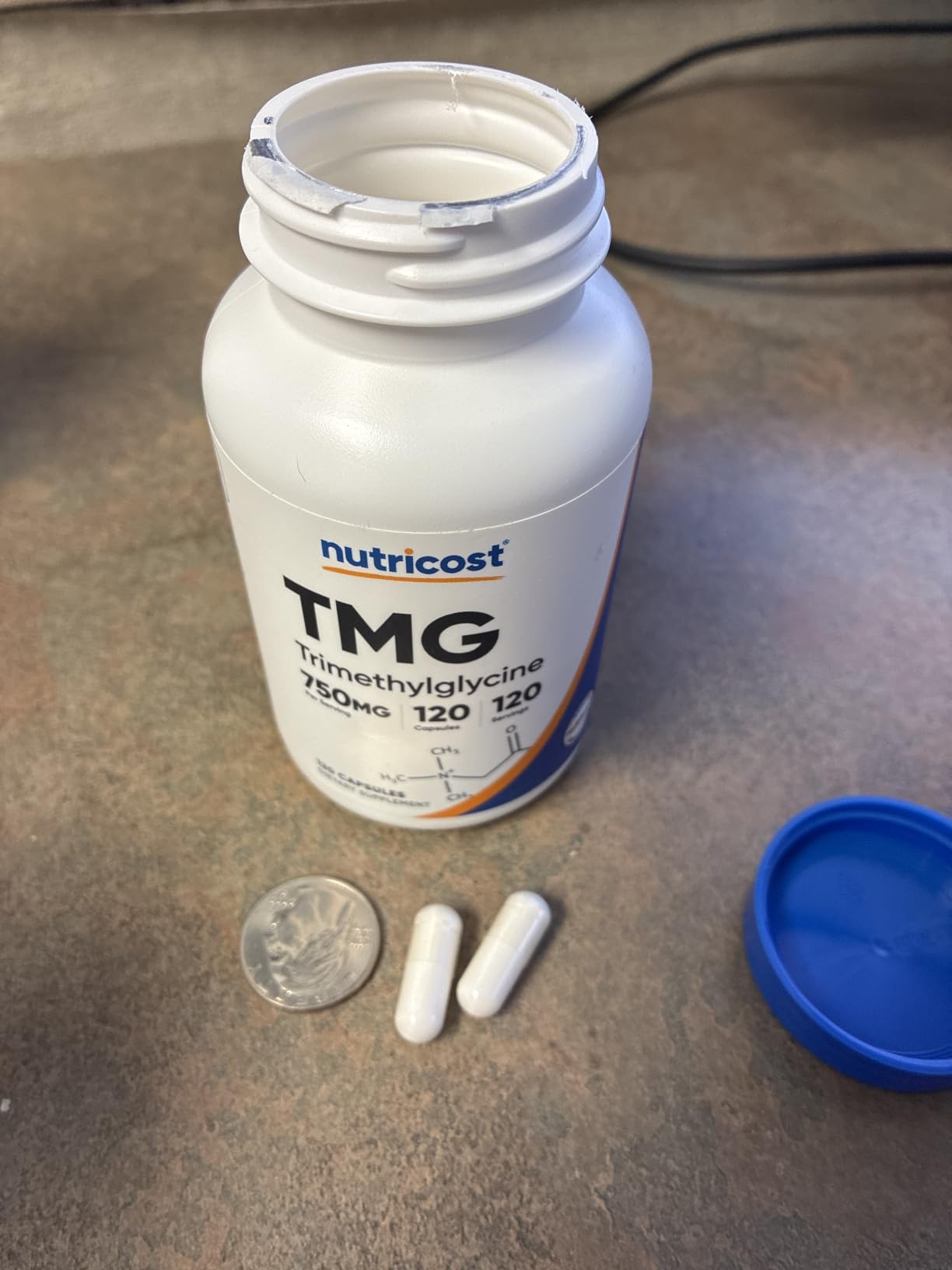 Nutricost TMG (Trimethylglycine) 750mg, 120 Capsules customer photo 1