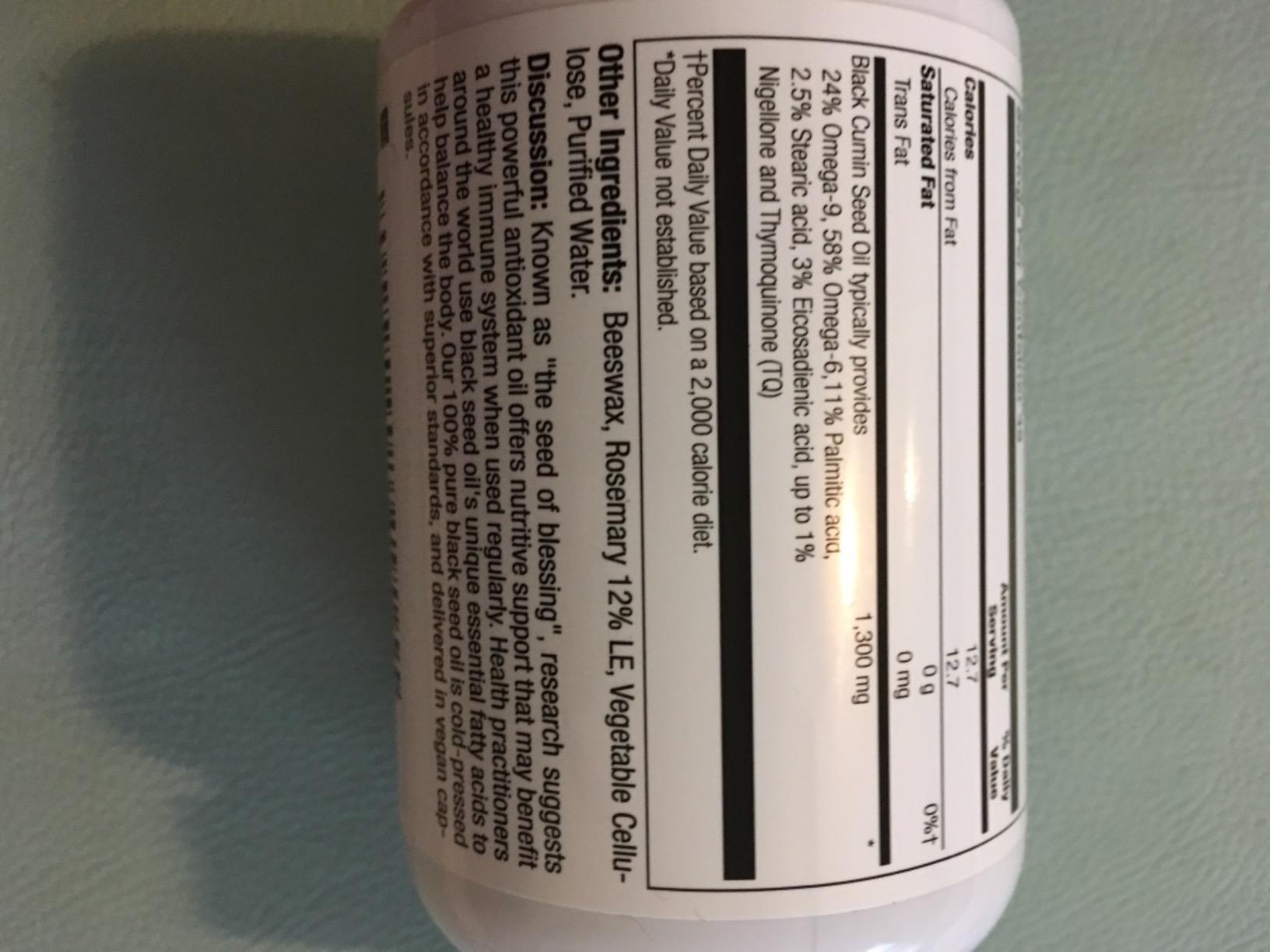HERITAGE STORE Black Seed Oil Liquid Capsules 650mg, Nigella Sativa Oil Supplement with Thymoquinone, Omega 3 6 9, Antioxidant, Cholesterol, Digestive, Joint & Immune Support*, Vegan, 45 Serv, 90ct customer photo 1