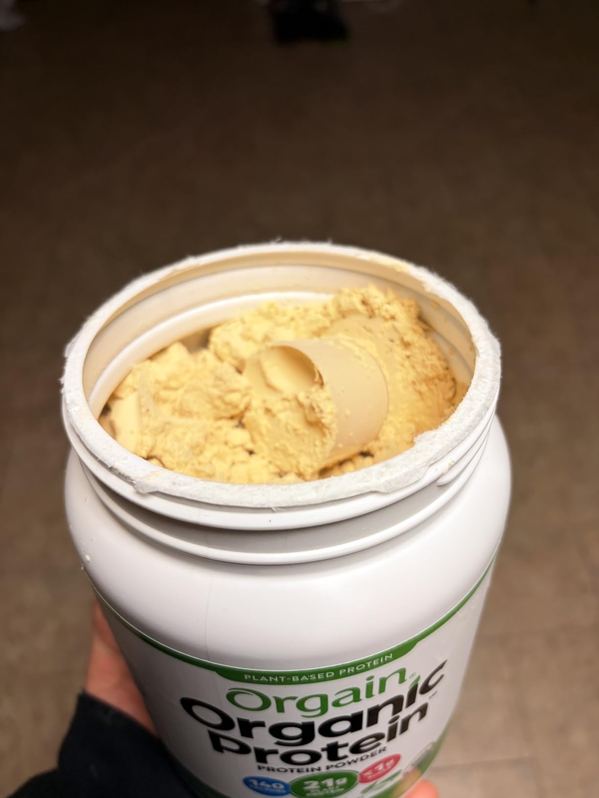 Orgain Organic Vegan Protein Powder, Natural Unsweetened - 21g of Unflavored Plant Protein, 4g Prebiotic Fiber, Low Net Carbs, No Added Sugar, Non-GMO, for Shakes & Recipes, 1.59 lb customer photo 1
