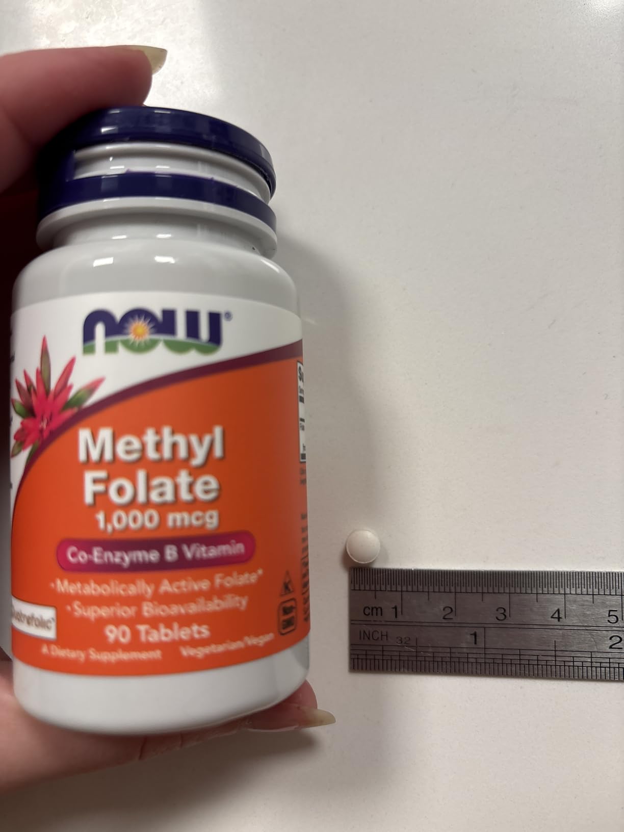 NOW Foods Supplements, Methyl Folate 1,000 mcg, Metabolically Active Folate, Co-Enzyme B Vitamin, 90 Tablets customer photo 2