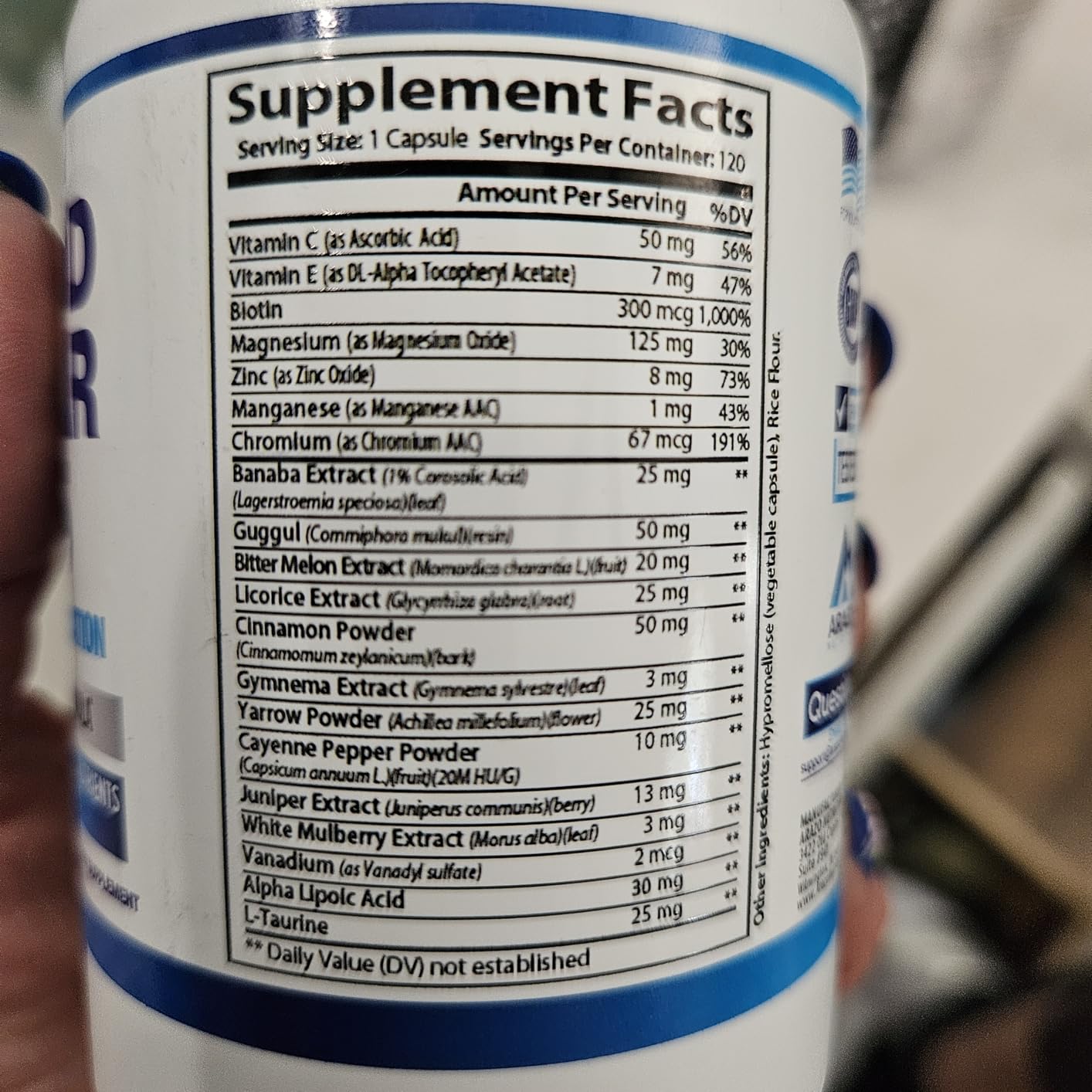 Arazo Nutrition Blood Sugar 365 Supplement - Supports Healthy Energy Levels - 120 Herbal Pills - 60 Day Supply customer photo 1