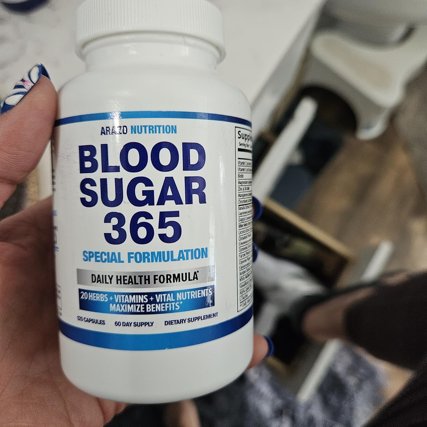 Arazo Nutrition Blood Sugar 365 Supplement - Supports Healthy Energy Levels - 120 Herbal Pills - 60 Day Supply customer photo 2