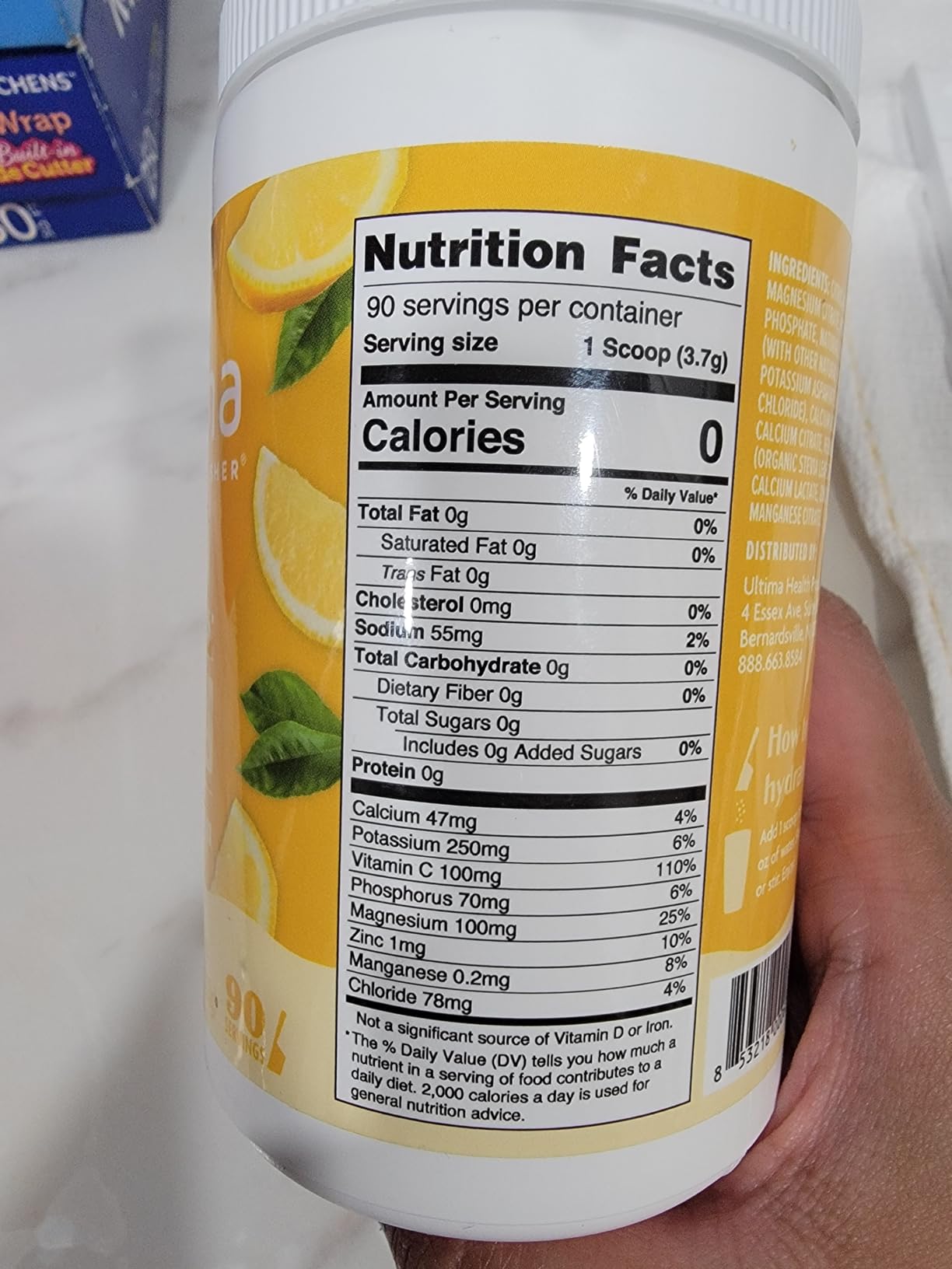 Ultima Replenisher Daily Electrolyte Powder Drink Mix - Sugar Free - Lemonade, 90 Servings - Hydration Powder with 6 Key Electrolytes and Trace Minerals - Keto Friendly, Vegan, Non-GMO customer photo 1