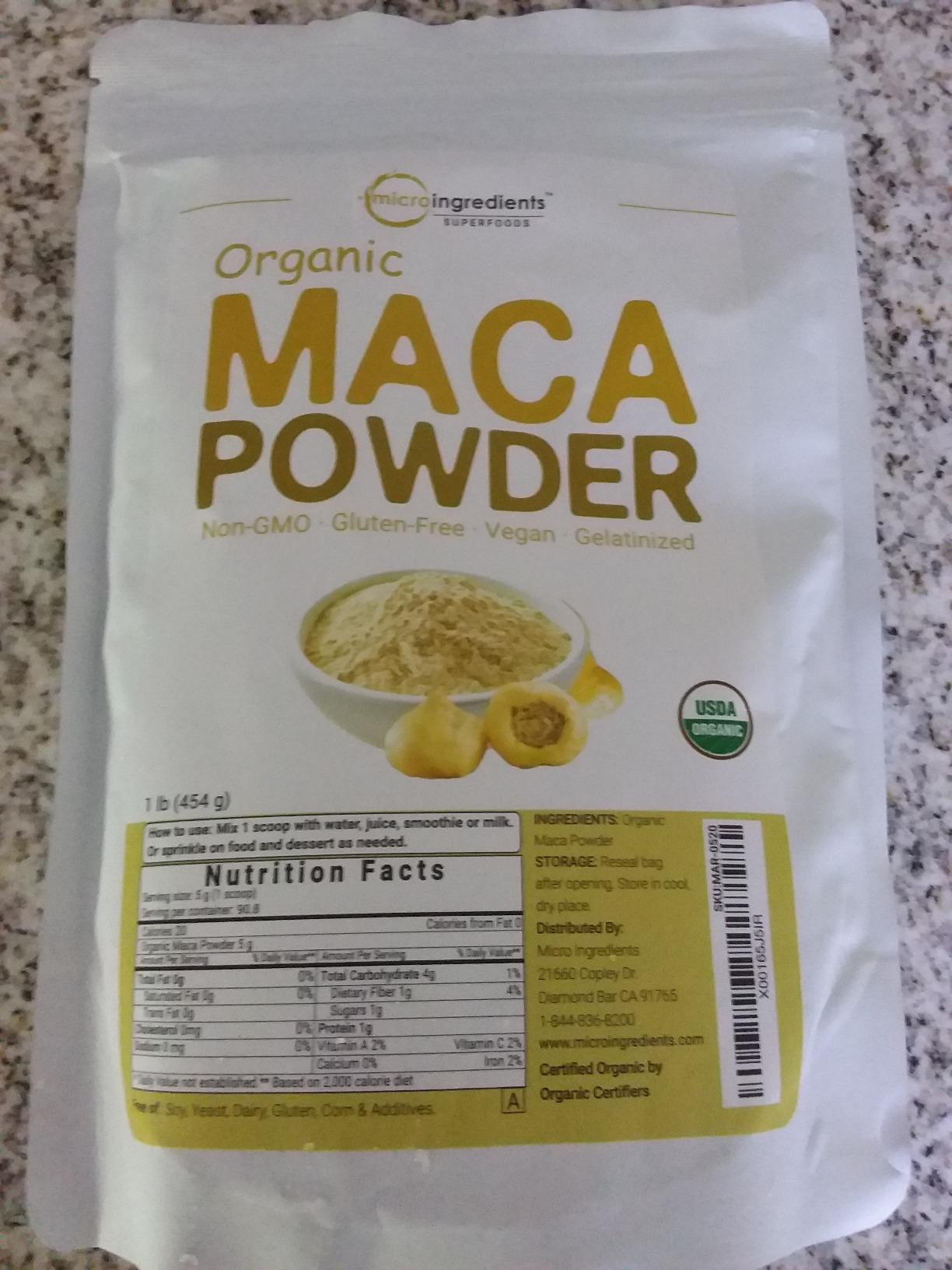 Micro Ingredients Organic Maca Root Powder, 2 Pound, Gelatinized for Better Absorption, Rich in Antioxidants, No GMOs, Vegan Friendly and Peru Origin customer photo 1