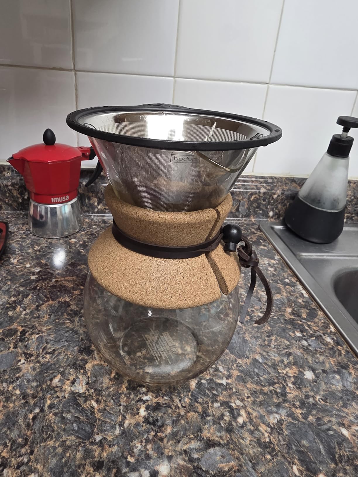 Bodum 17oz Pour Over Coffee Maker, High-Heat Borosilicate Glass with Reusable Stainless Steel Filter and Cork Grip customer photo 2