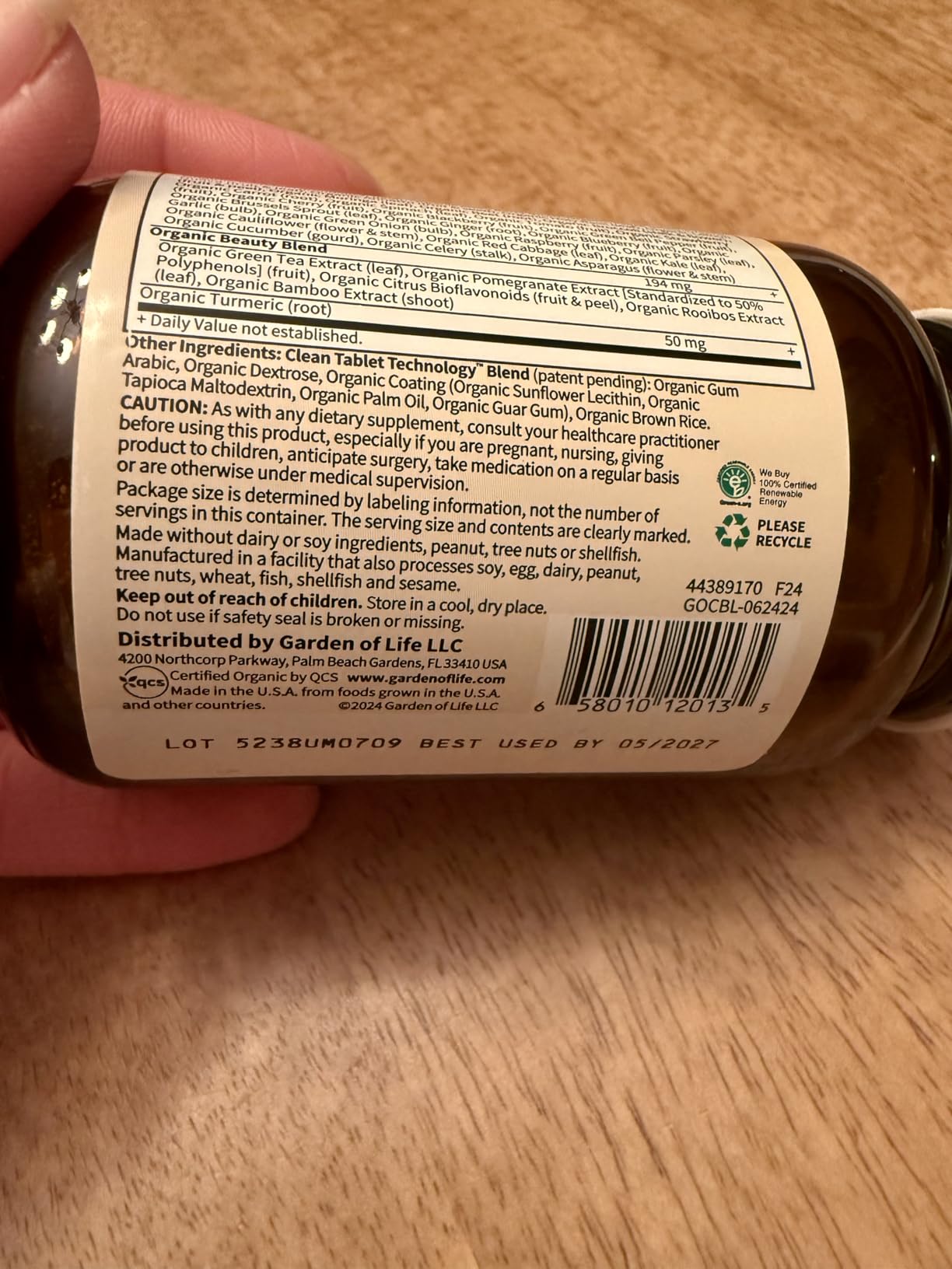 Garden of Life Organics Vegan Collagen Builder - Organic Plant Collagen Beauty Booster - Silica & Biotin for Hair, Skin, Nails and Joint Support - No Added Sugar, 60 Tablets customer photo 2