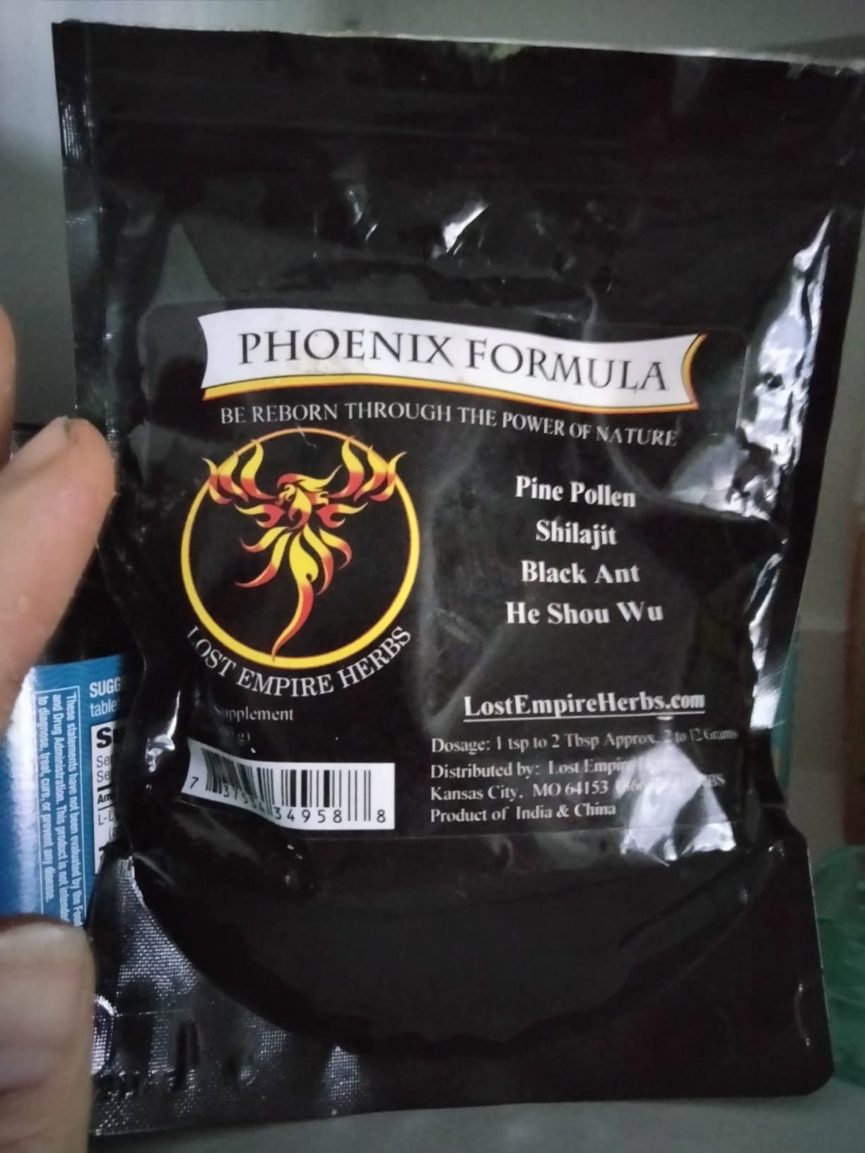 Phoenix Rejuvenation Formula - Lost Empire Herbs Energy Blend of 4 Top Natural Health Herbs Pine Pollen, He Shou Wu, Ant, and Shilajit (100g Powder) customer photo 1