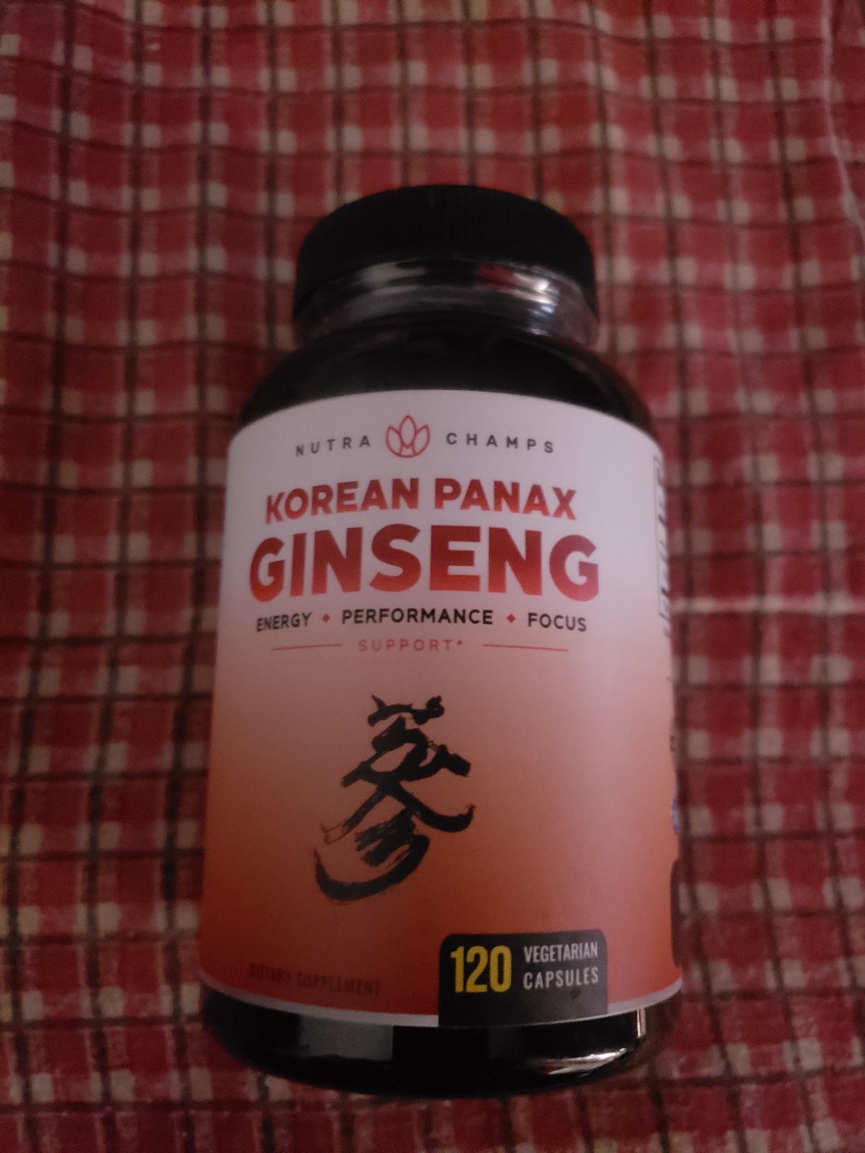 NutraChamps Korean Red Panax Ginseng Capsules | Extra Strength Ginsenosides for Energy, Focus, Performance, Vitality & Immune Support | Korean Ginseng Root Extract (120, Red) customer photo 2