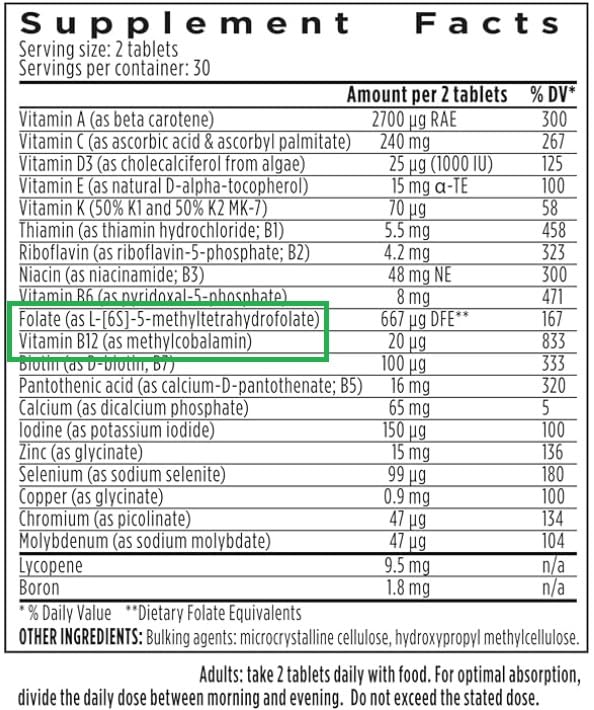 Igennus High Potency Methylated Multivitamin for Women with Gentle Iron, 5-MTHF Folate & Methylcobalamin B12, Pure & Clean, Sustained Release, Active B-Complex & K2 MK-7, Non-GMO, 60 Vegan Tablets customer photo 1