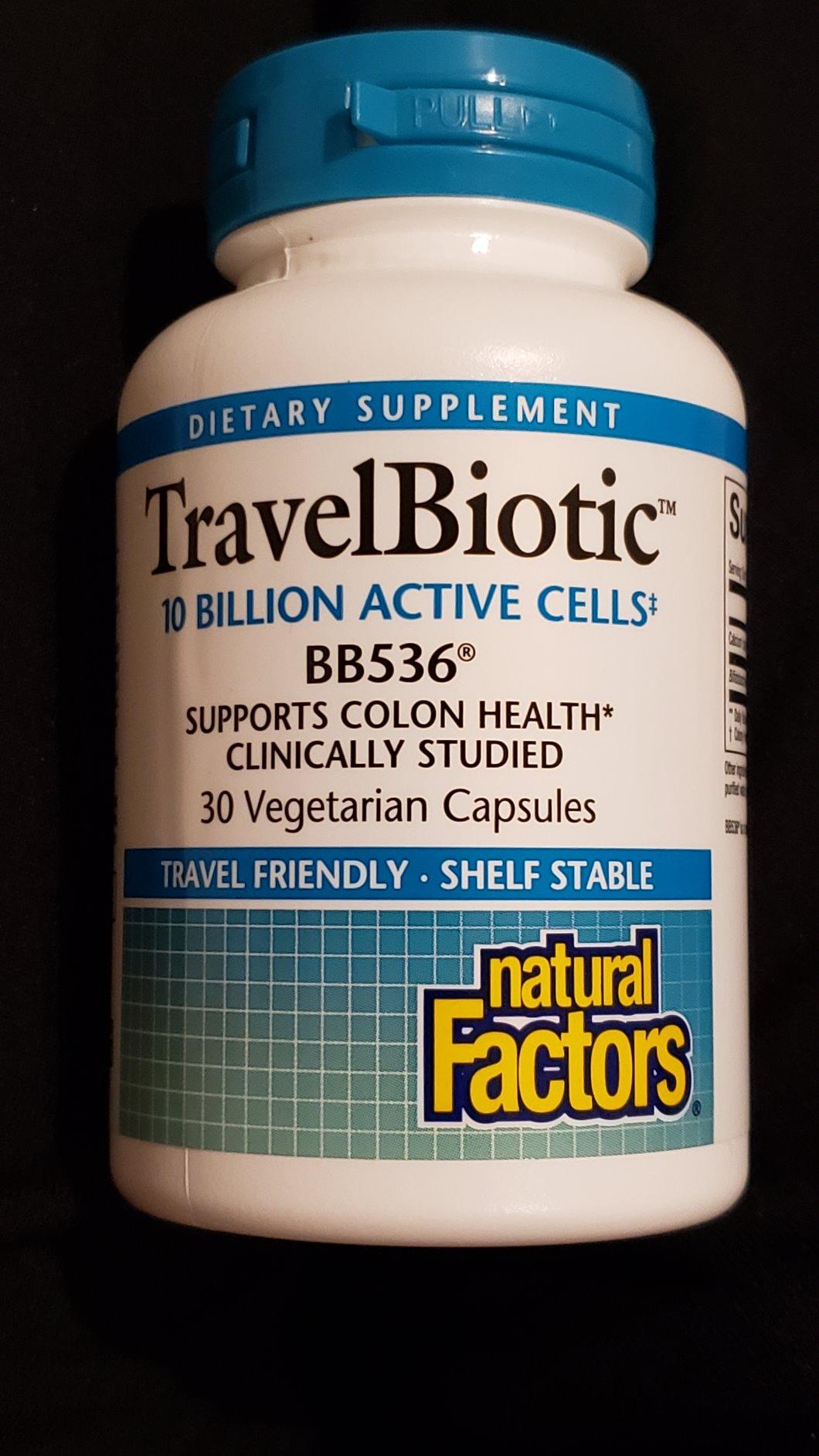 Natural Factors, TravelBiotic, Supports Colon and Immune Health, Shelf Stable Probiotic Supplement, 10 Billion CFU, Vegan, 60 Capsules (60 servings) customer photo 1