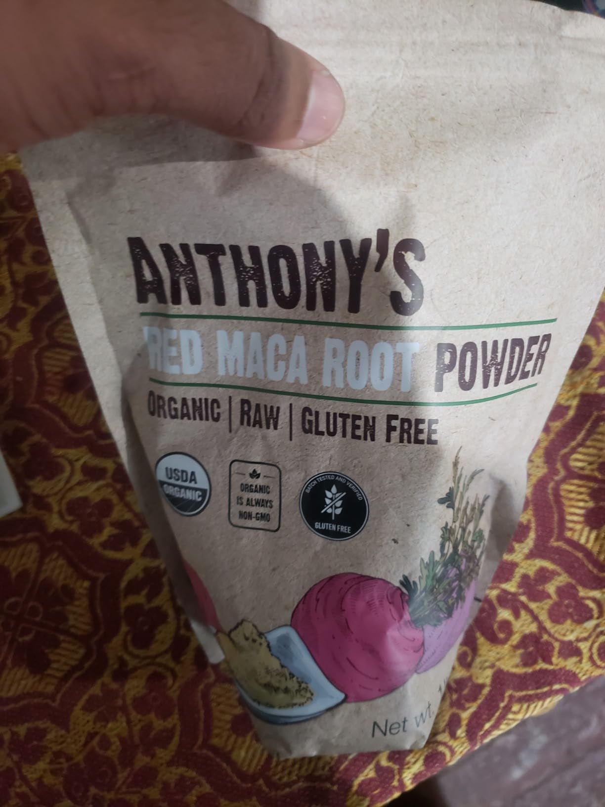 Anthony's Organic Red Maca Powder, 1 lb, Raw, Gluten Free, Non GMO, Non Gelatinized customer photo 1