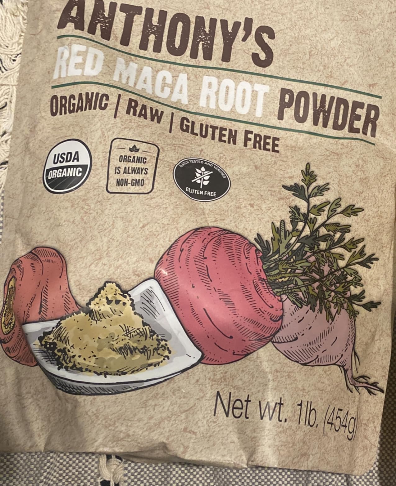 Anthony's Organic Red Maca Powder, 1 lb, Raw, Gluten Free, Non GMO, Non Gelatinized customer photo 2