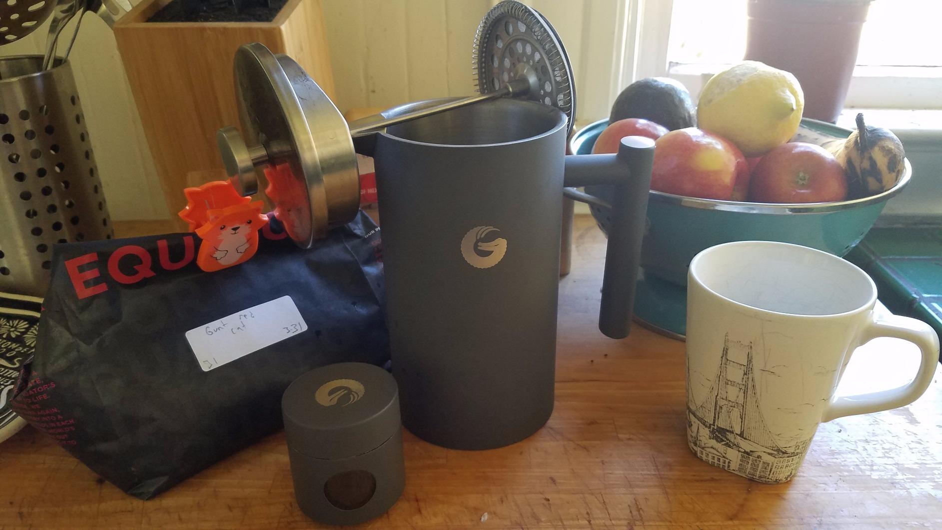 Coffee Gator French Press Coffee Maker 34 oz, Non-Toxic, Gray customer photo 1