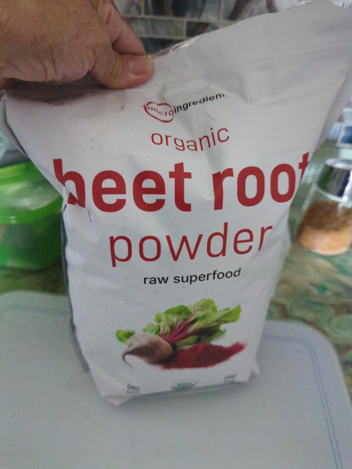 Micro Ingredients Organic Beet Root Powder, 4 Pounds | Nitric Oxide Supplement for Men & Women | Water Soluble, Highly Concentrated Raw Beet Supplement | Superfood Drink Mix | Non-GMO, Plant Based customer photo 1