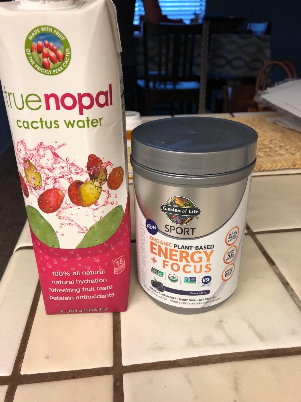 Garden of Life Sport Organic Plant Based Energy + Focus Clean Pre Workout Powder, with 85mg Caffeine, Natural No Booster, B12, Vegan, Gluten Free, Non-GMO, BlackBerry, 15.3 Oz customer photo 2