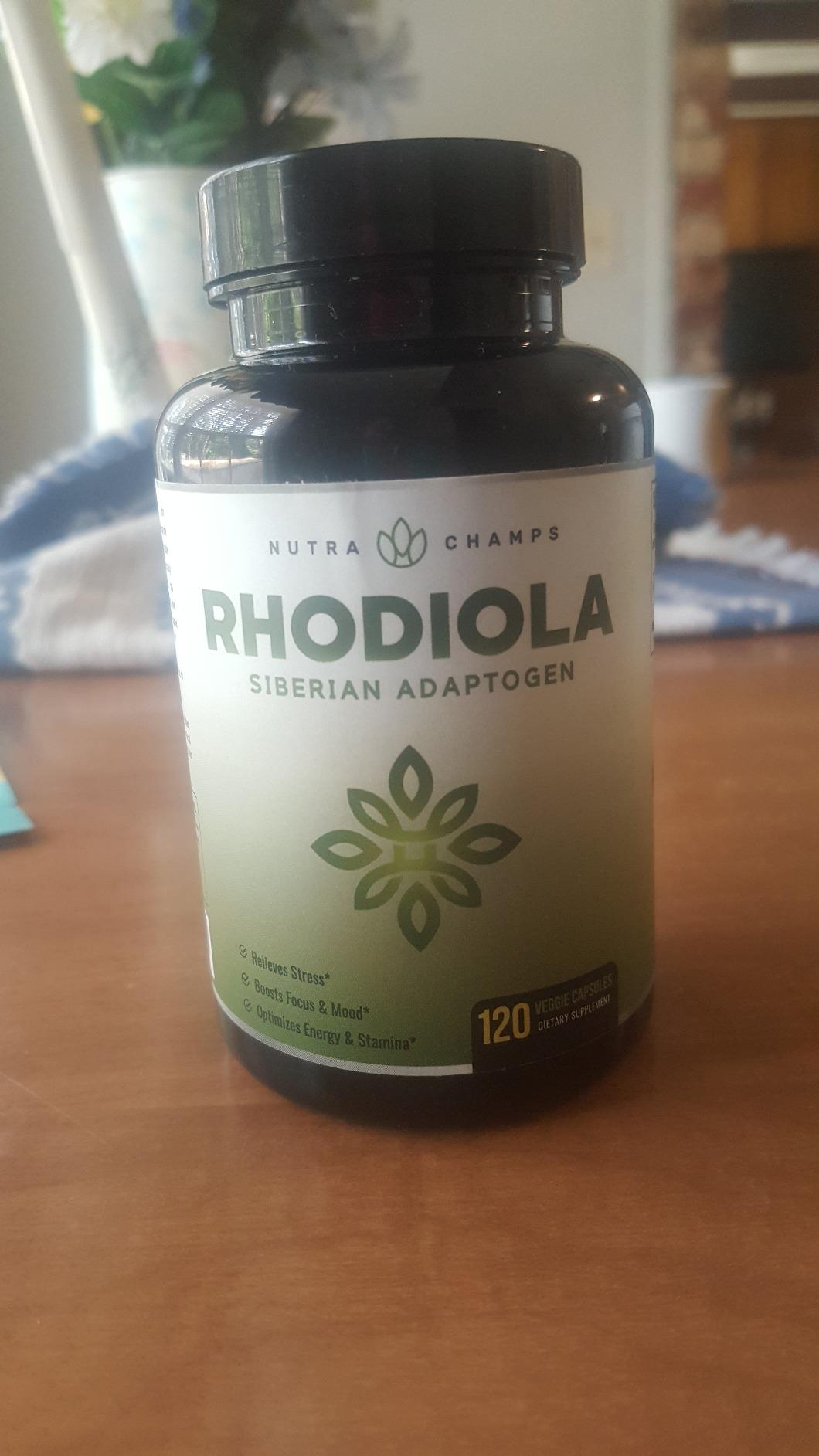 Rhodiola Rosea Supplement 600mg | 120 Vegan Capsules | Rhodiola Rosea Export for Energy, Stress Relief, Mood and Focus | Adaptogenic Root with Rosavin & Salidrosides | 300mg Pills by NutraChamps customer photo 2