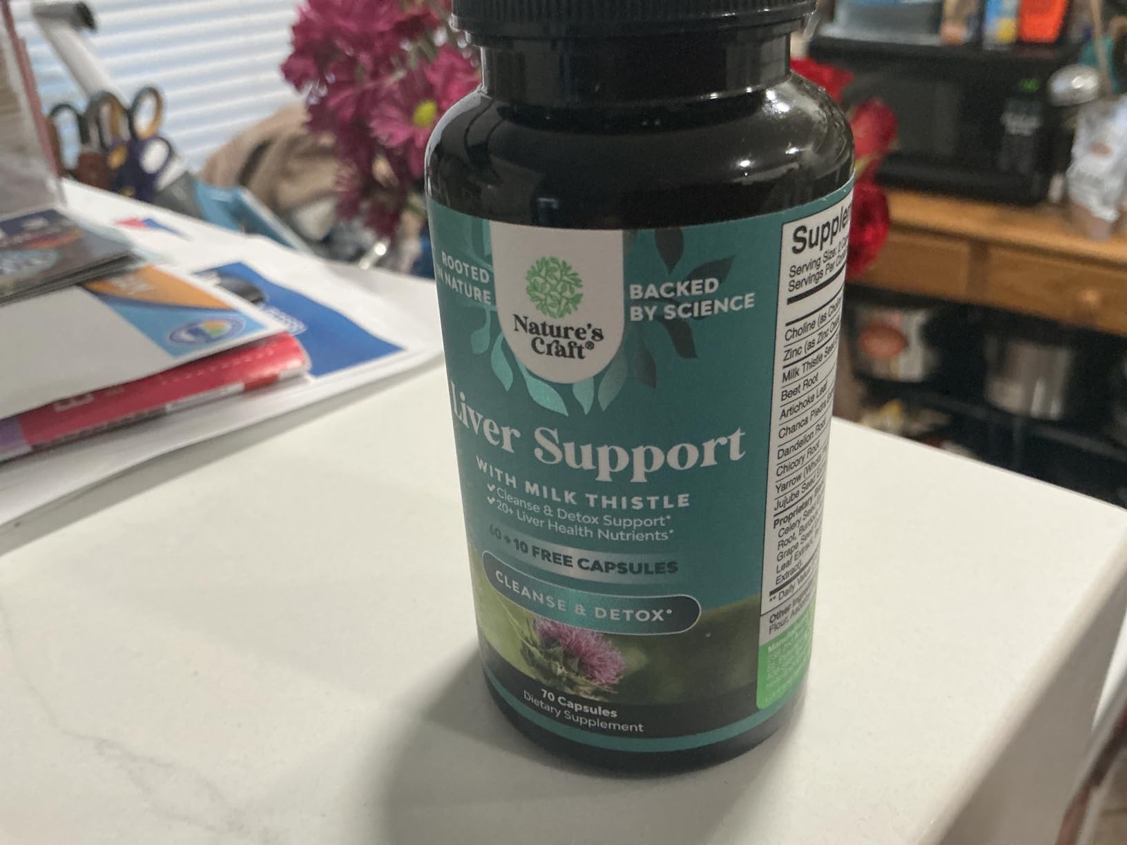 Liver Cleanse Detox & Repair - Milk Thistle Supplement for Digestion & Immune Health - Ginger Root, Choline & Dandelion Root - Herbal Liver Support with Silymarin, Beetroot & Artichoke - 70 Count customer photo 1