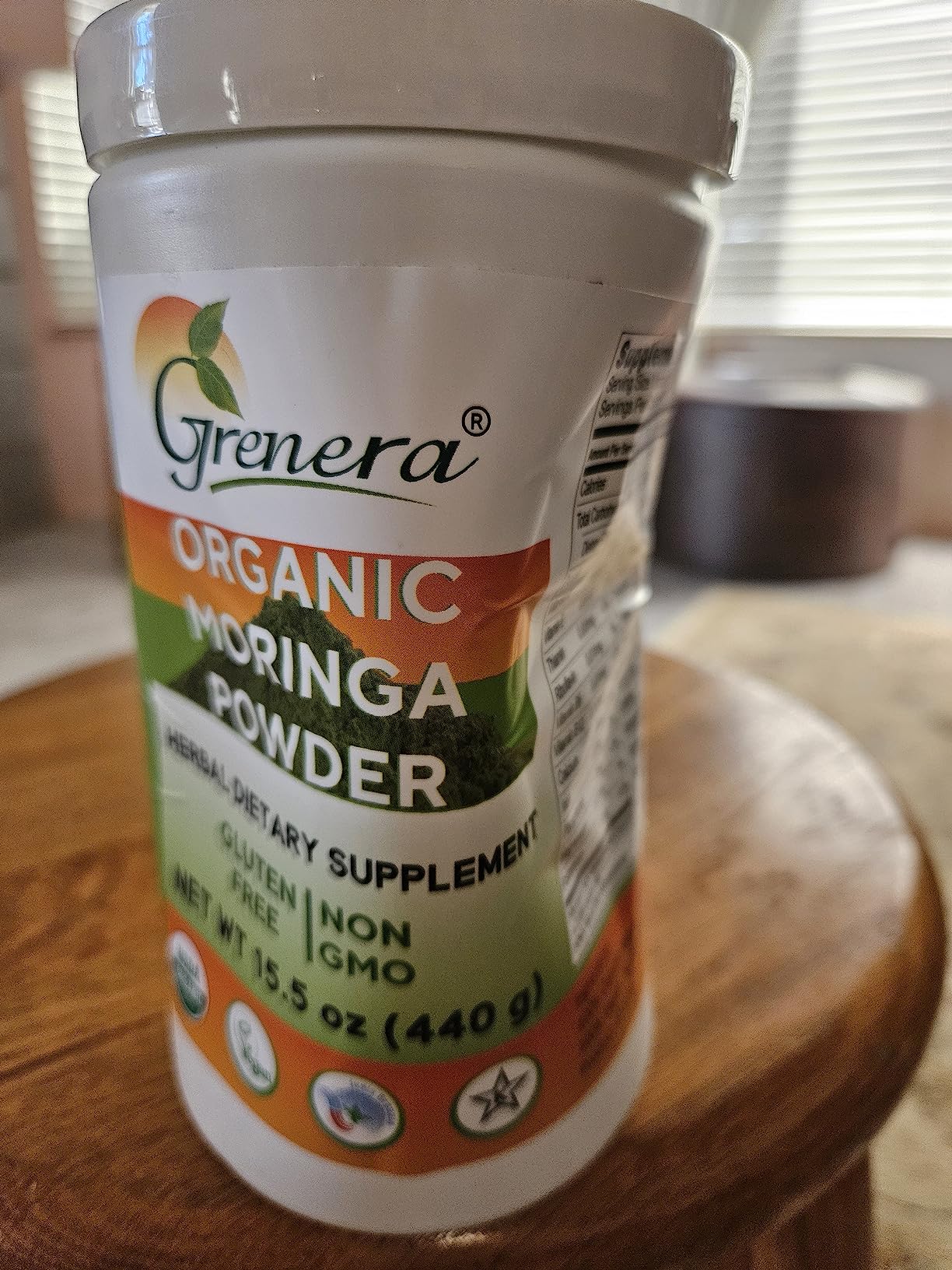 Grenera Organic Moringa Powder | Moringa Oleifera Leaf | Plant Based Ingredient | Lab Tested for Quality | Easy Mix for Smoothies, Drinks & Recipes | from Organic Farms in India | 2.2 lbs (1 kg) customer photo 2