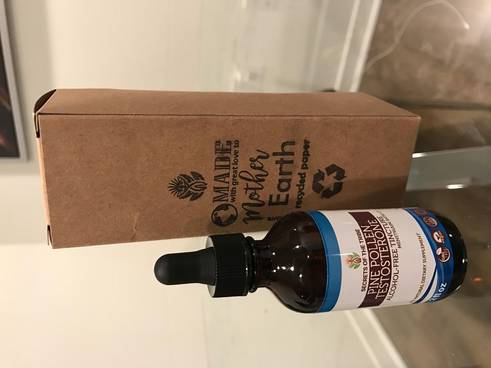 Secrets of the Tribe Pine Pollen Testosterone Alcohol Liquid Extract, Wildcrafted Pine Pollen (Scots Pine, Pinus sylvestris) Dried Pollen (4 FL OZ) customer photo 1
