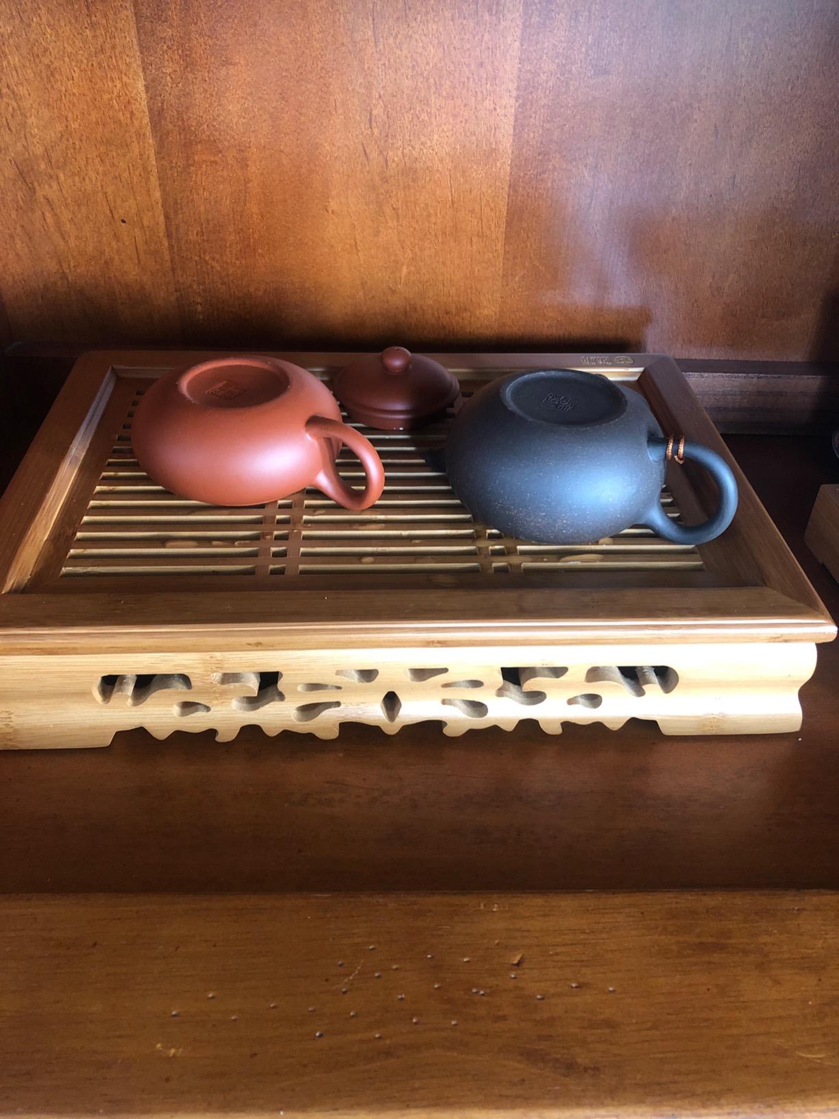 Teapot Chinese Yixing Genuine Black Sand Heijingang Tea Xishi Pots With Rope Bag (s mini) customer photo 2