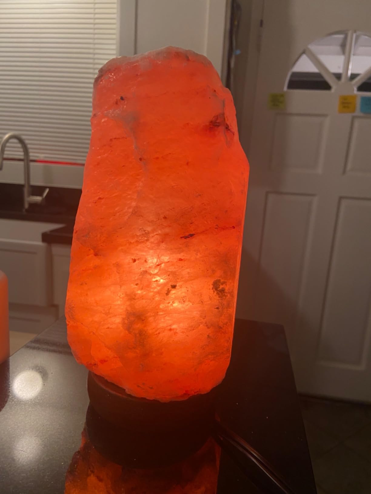 The Body Source Himalayan Salt Lamp 10-12 Inches (11-15lb) | Includes Dimmer Switch | Natural Salt Rock Lamp with Handcrafted Wooden Base & Night Light (Bulb Replacement) customer photo 2
