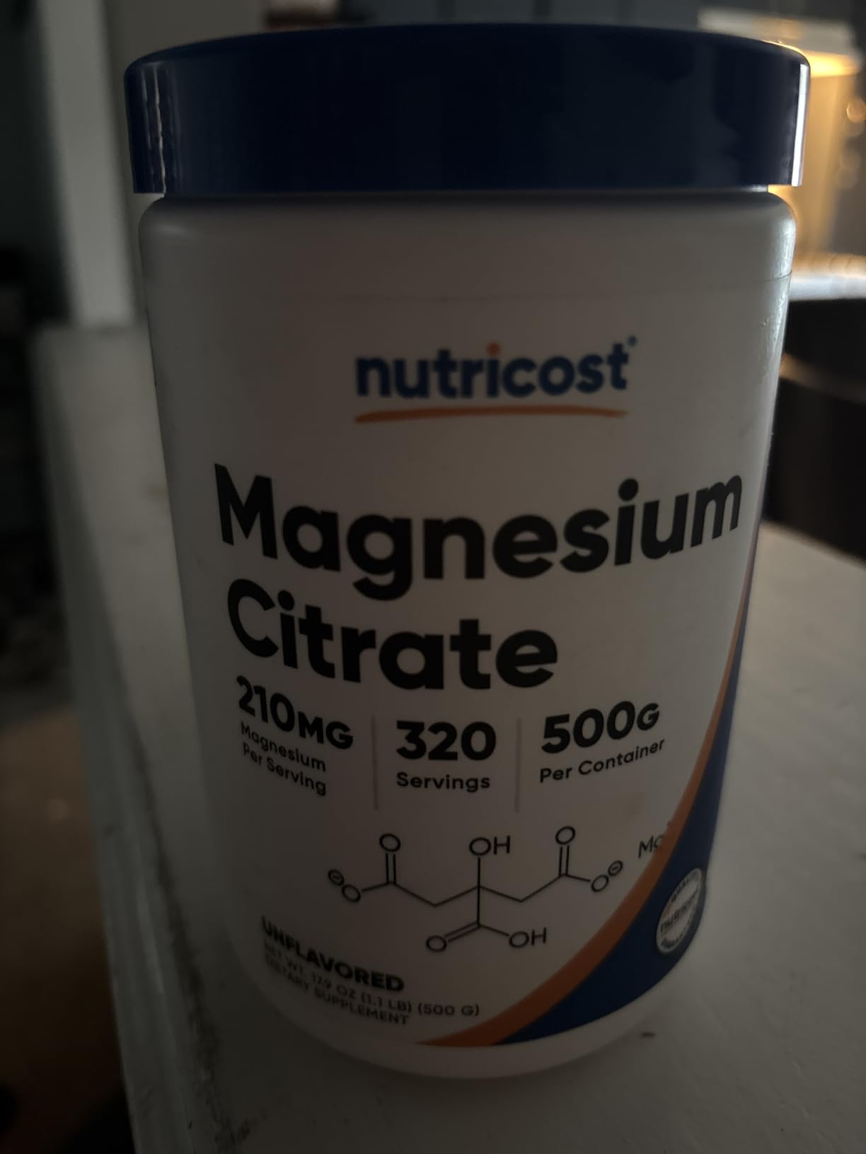 Nutricost Magnesium Citrate Powder (Unflavored, 500 Gram) customer photo 1