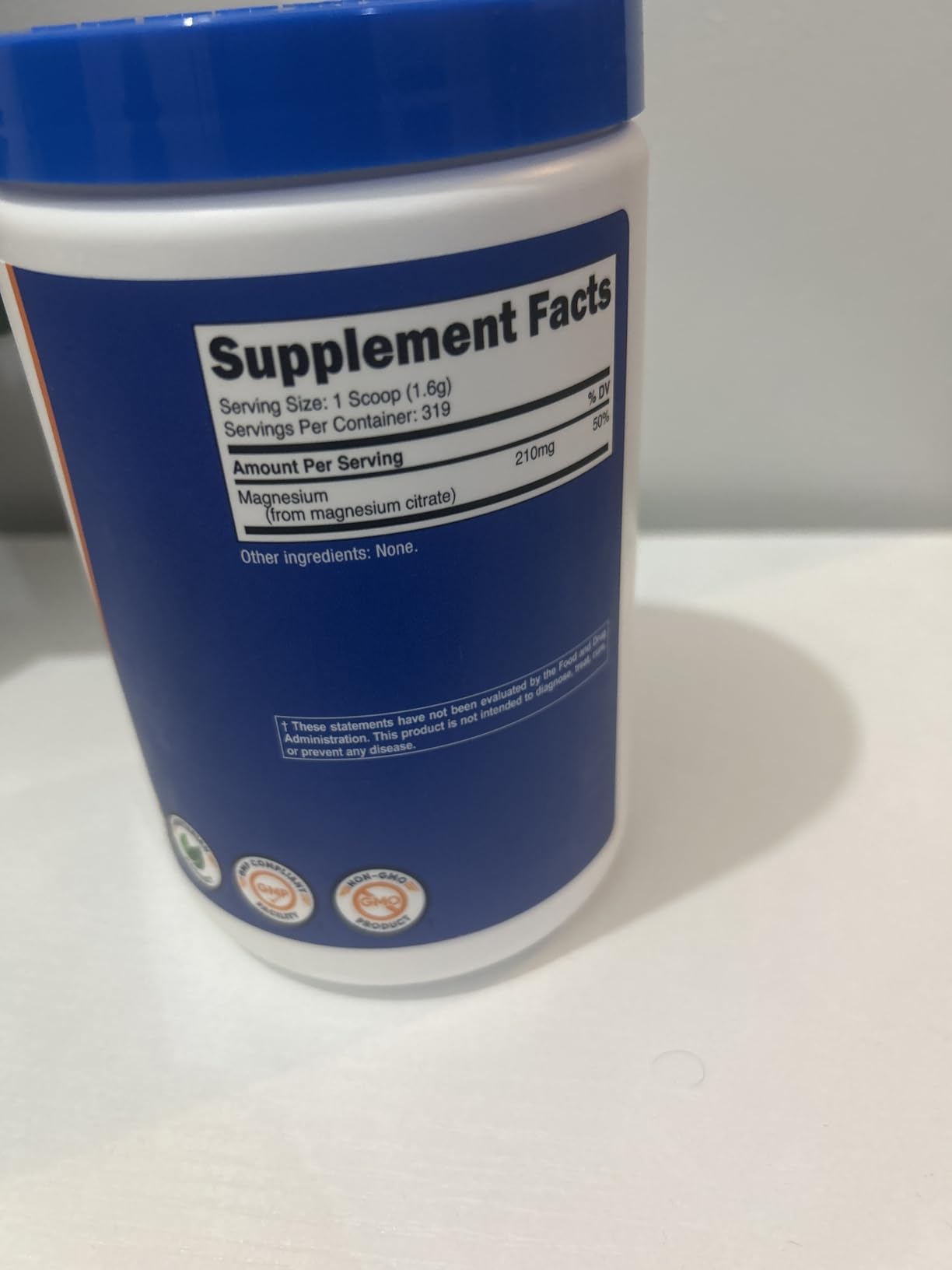 Nutricost Magnesium Citrate Powder (Unflavored, 500 Gram) customer photo 2