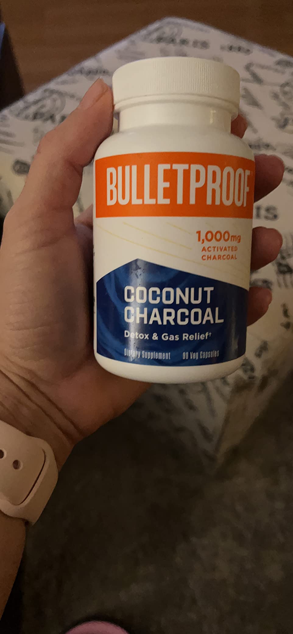 Bulletproof Coconut Charcoal Detox and Gas Relief Capsules, 90 Count, Sourced from 100% Coconut Shells, Activated Charcoal for Bloating Support customer photo 2