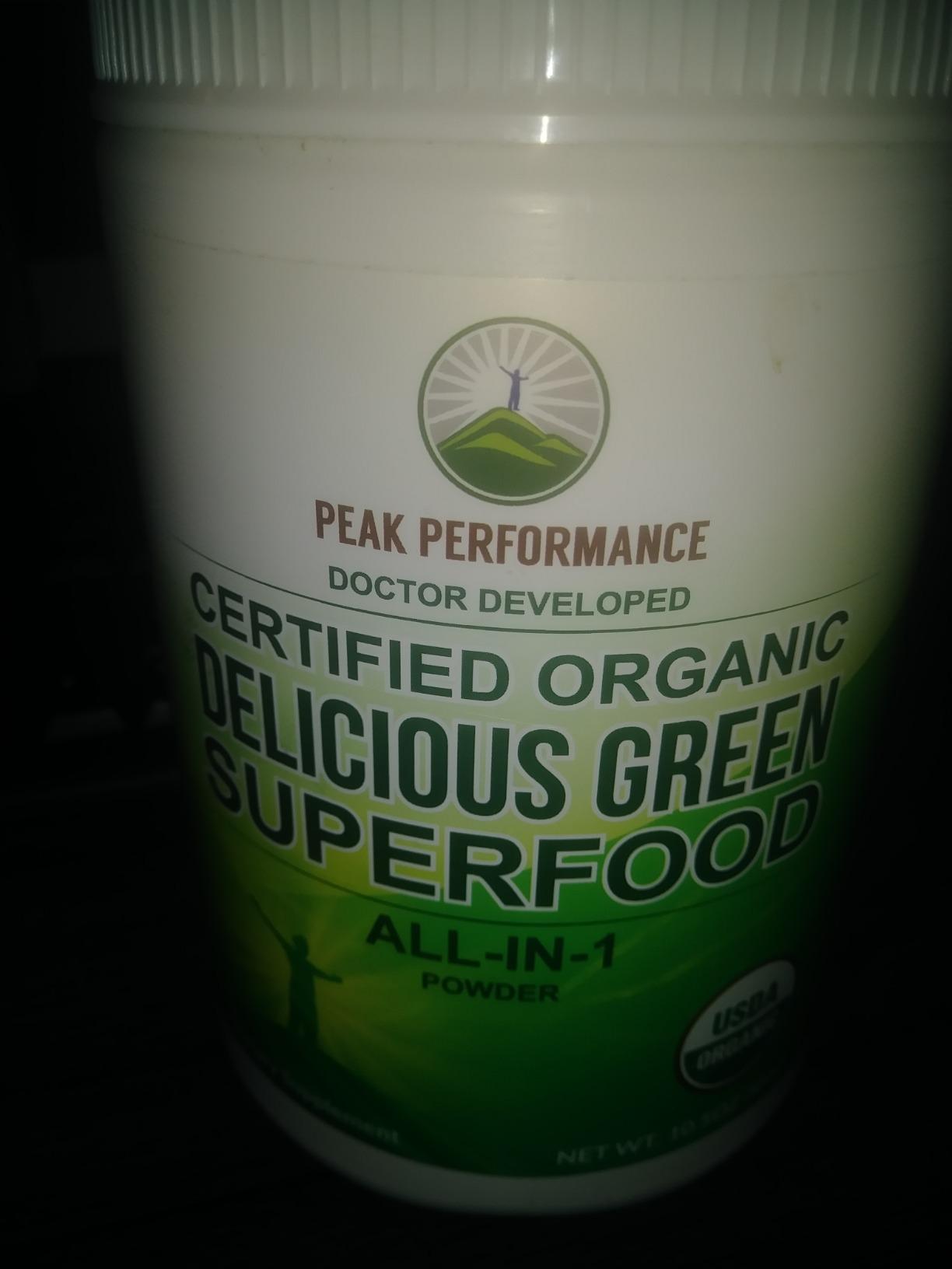 Peak Performance Organic Greens Superfood Powder. Best Tasting Super Greens Powder with 25+ Organic Ingredients for Max Energy and Athletic Performance. Vegan Keto Green Juice Daily Drink customer photo 2