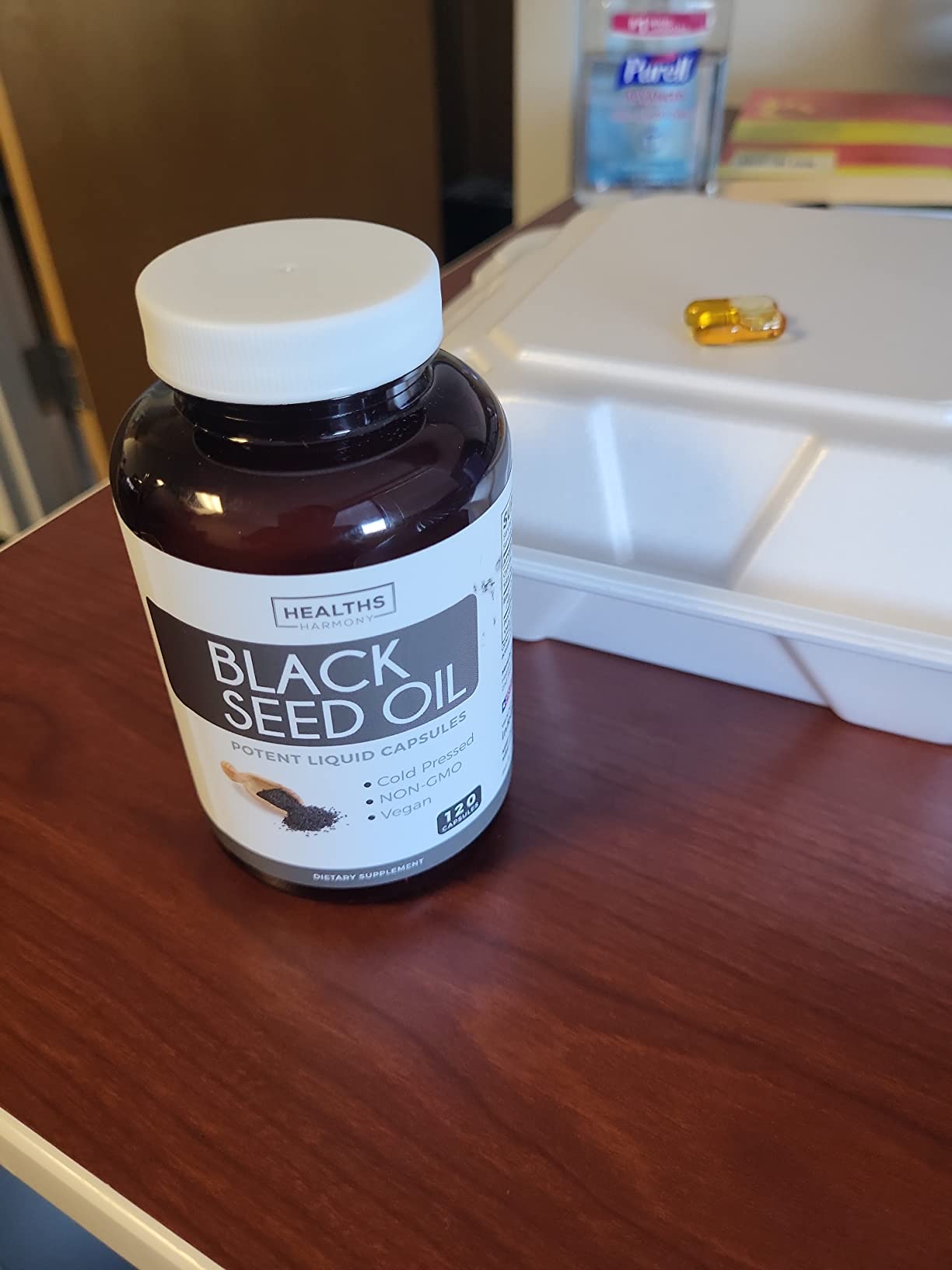 Black Seed Oil - 120 Softgel Capsules Skin Health (Non-GMO & Vegan) Cold-Pressed Nigella Sativa Producing Pure Black Cumin Seed Oil with Vitamin E - 500mg Each, 1000mg Per 2 Capsule Serving customer photo 1