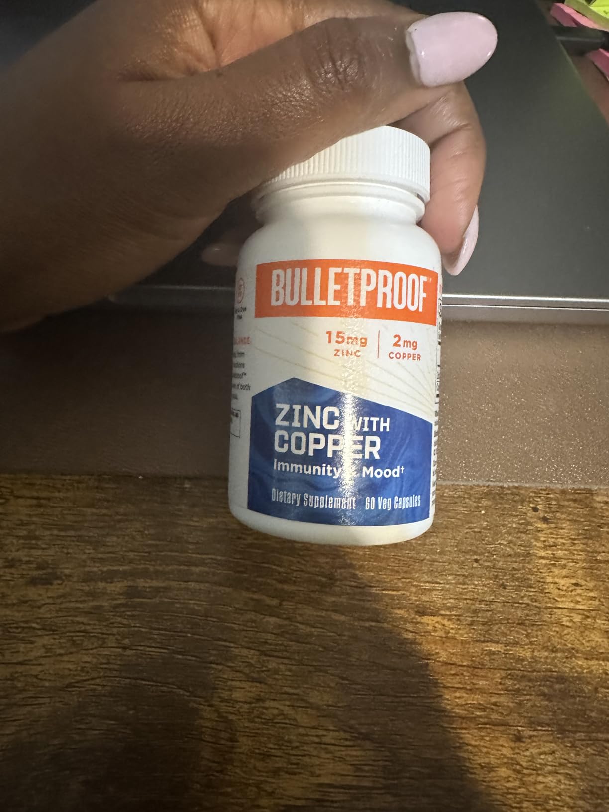 Bulletproof Zinc with Copper Capsules, 60 Count, Minerals and Antioxidant Supplement for Immunity and Mood customer photo 2