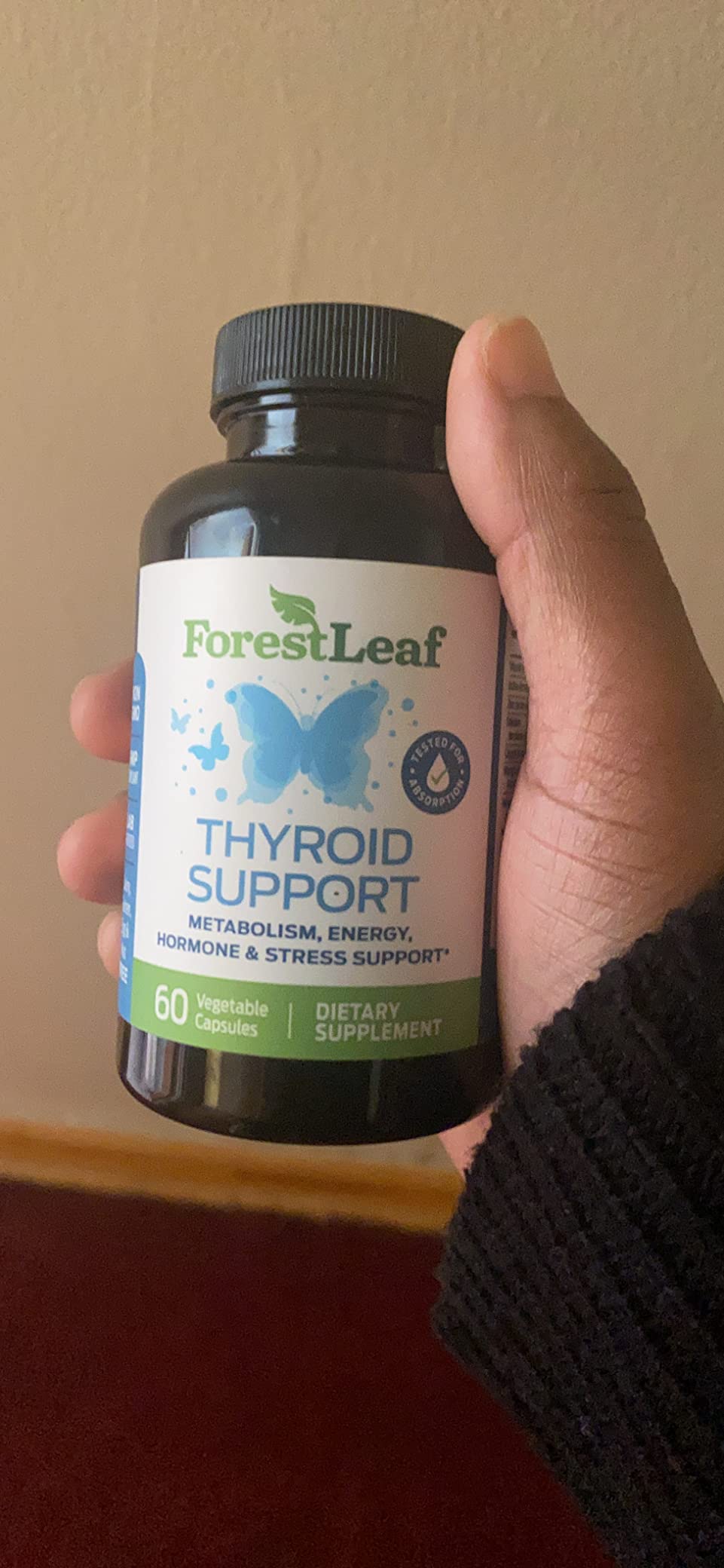 Thyroid Support for Women and Men with Iodine - Energy, Focus & Power Thyroid Supplement - All Natural Herbal Mineral and Vitamin Complex with B12, Zinc, Selenium, Ashwagandha - 60 Vegetarian Capsules customer photo 2