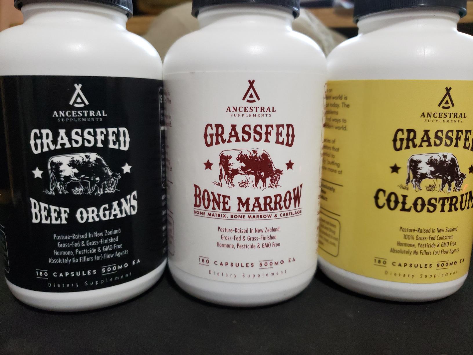 Ancestral Supplements Grass Fed Beef Bone and Marrow Supplement, 3000mg, Skin, Oral Health, and Joint Support Supplement, Promotes Whole-Body Wellness, Non GMO Whole Bone Extract, 180 Capsules customer photo 1