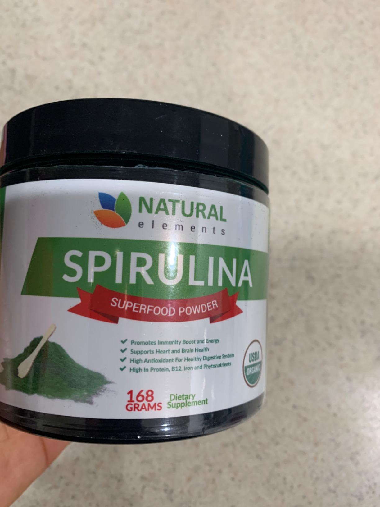 Premium USDA Organic Spirulina Powder - Organic Spirulina of Blue Green Algae from California & Hawaii - 100% Vegetarian & Vegan, Non-GMO, Non-Irradiated - The Best Green Superfood for Smoothies! customer photo 2