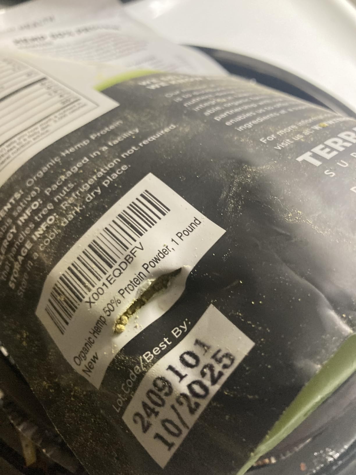 Terrasoul Superfoods Organic Hemp Protein Powder (50% Protein), 2 Pounds customer photo 1