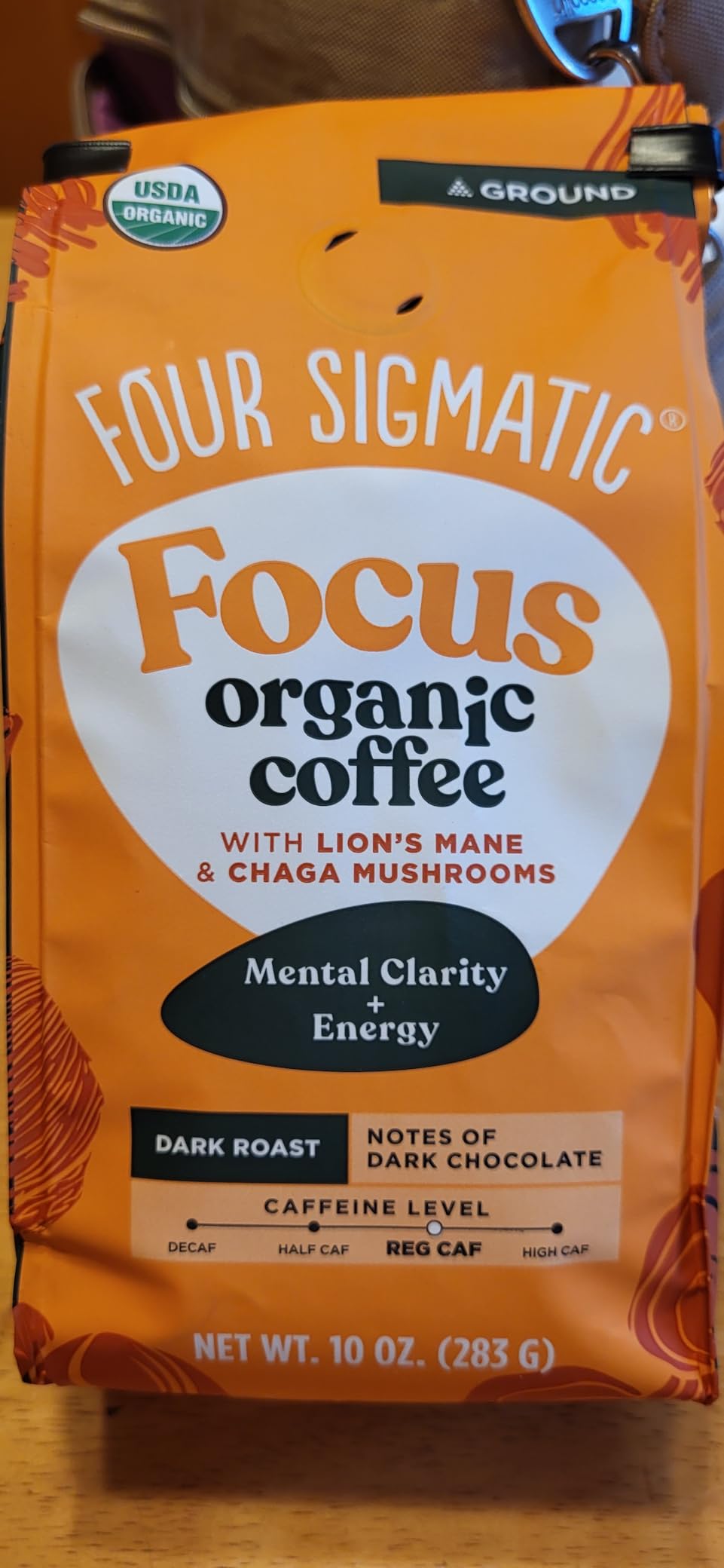 Four Sigmatic Organic Focus Mushroom Ground Coffee | Dark Roast, Organic Coffee with Lion's Mane & Chaga Mushroom for Mental Clarity & Energy Support | 12oz Bag customer photo 2