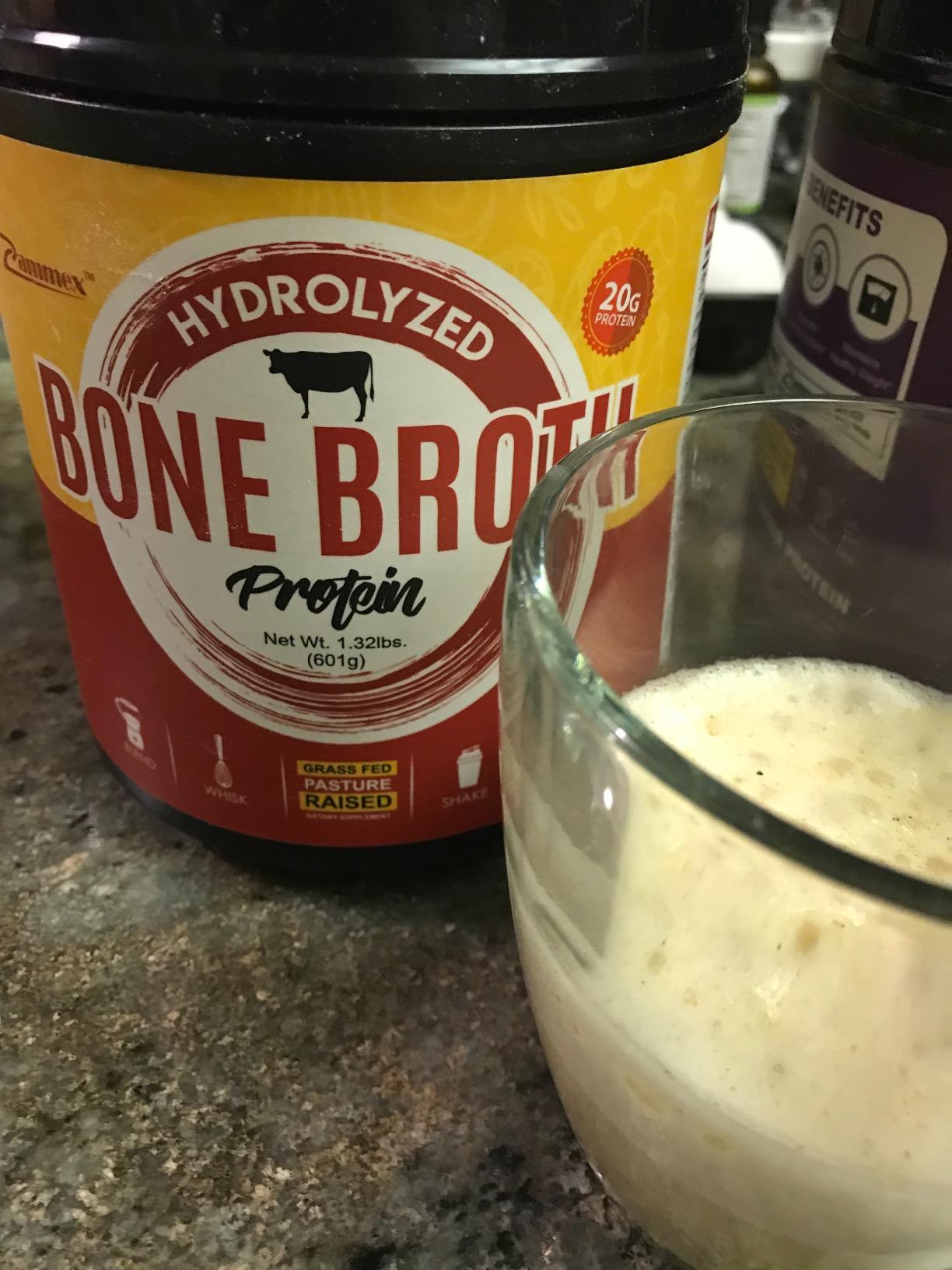 Zammex Pure Grass Fed Beef Bone Broth Protein Powder, 20g Protein, Hydrolyzed Collagen Supplement for Healthy Skin, Nails, Hair, Joints, Non-GMO, Gluten Free, Paleo & Keto Friendly, Great in Soup customer photo 1