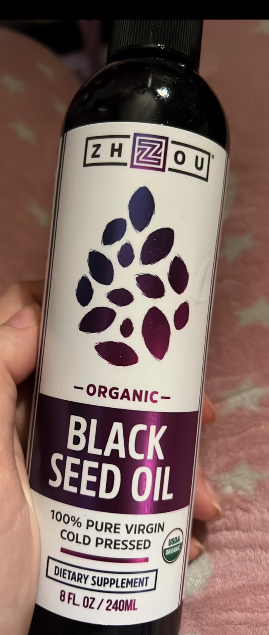 Zhou Organic Black Seed Oil - Black Cumin Seed Oil Cold Pressed, Nigella Sativa, Pure Unrefined Blackseed Liquid, Premium Supplement for Health with Thymoquinone, Omega 3 6 9 - 8 Fl Oz customer photo 2