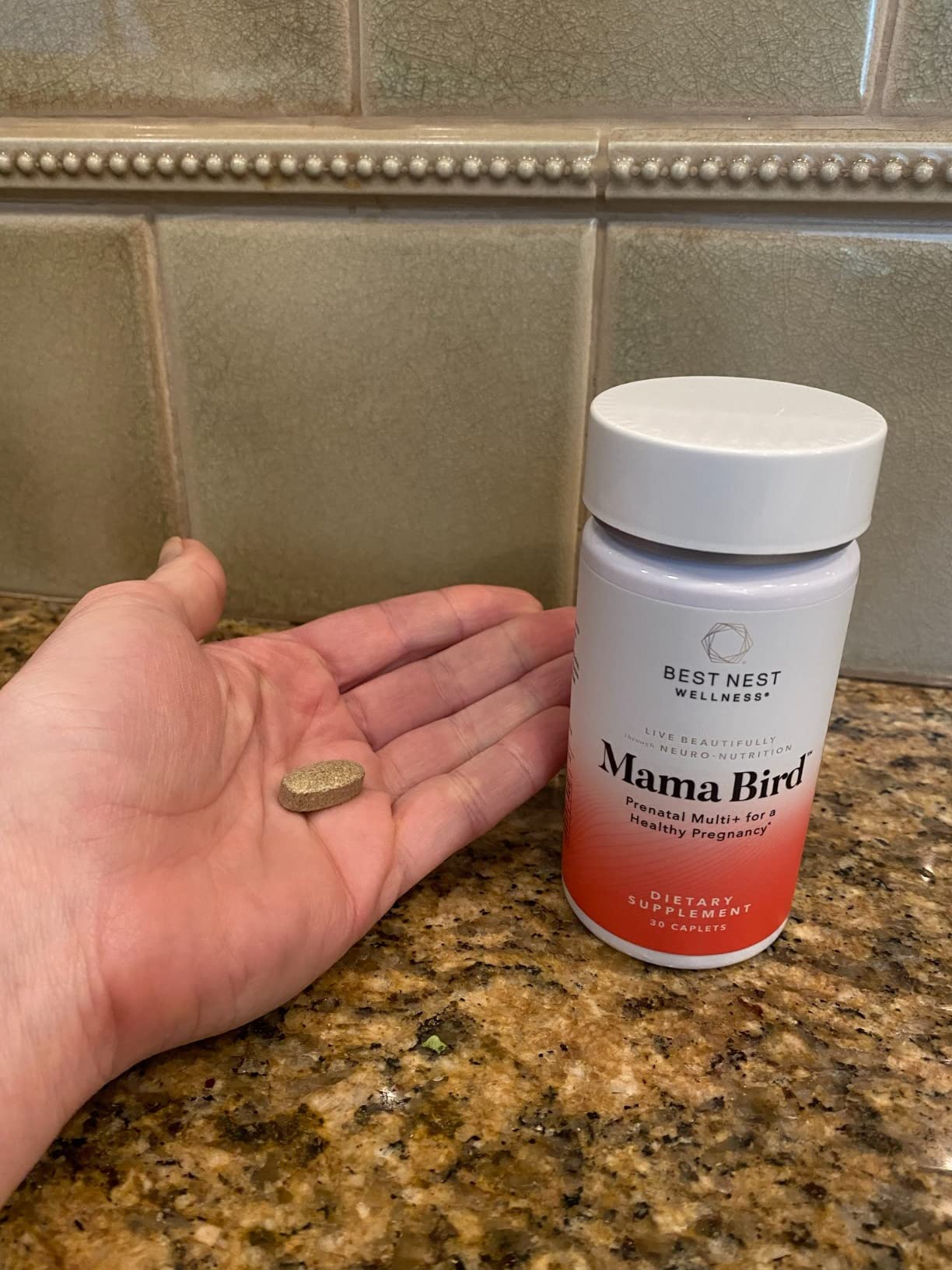 Mama Bird - Prenatal Multi+ (30 Servings) Prenatal Vitamins for Women - 30+ Essential Nutrients, Baby Brain Health - Methylfolate & Probiotics, Methylated Multivitamin - Vegan, Gluten Free, Non GMO customer photo 1