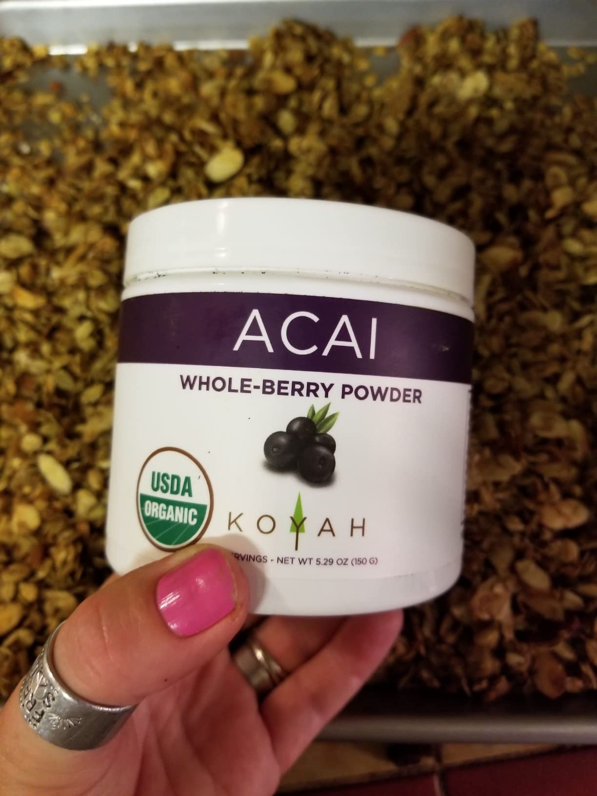 KOYAH - Organic Acai Powder (150g - 50 Servings): Brazil Grown, Freeze-Dried, 100% Pure, No Citric Acid Added, Great in Smoothies and Bowls customer photo 2