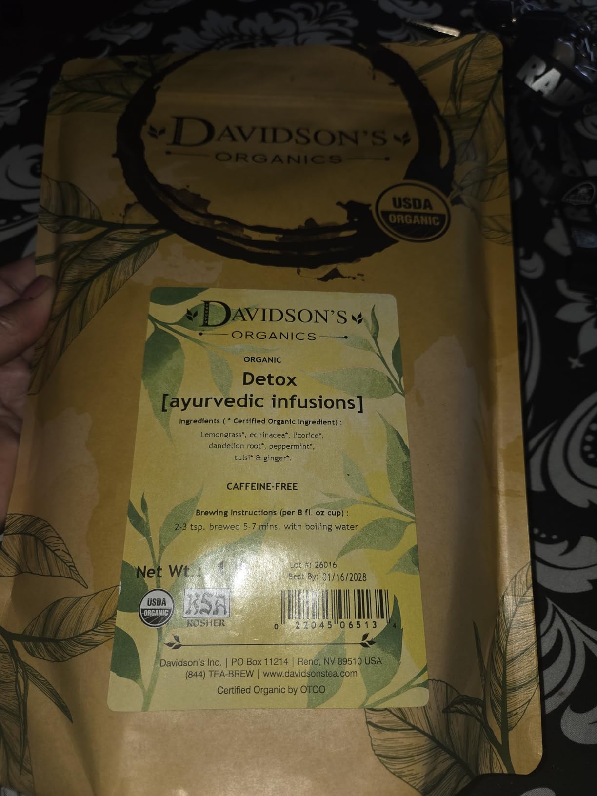 Davidson's Organics, Ayurvedic Infusions, Detox, Loose Leaf Tea, 16-Ounce Bag customer photo 1