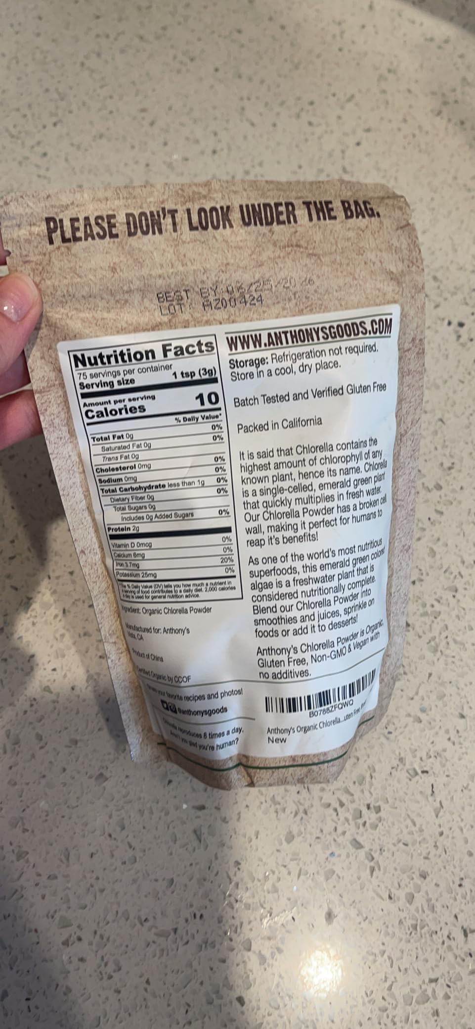 Anthony's Organic Chlorella Powder, 8 oz, Non GMO, Gluten Free, Broken Cell Wall customer photo 2