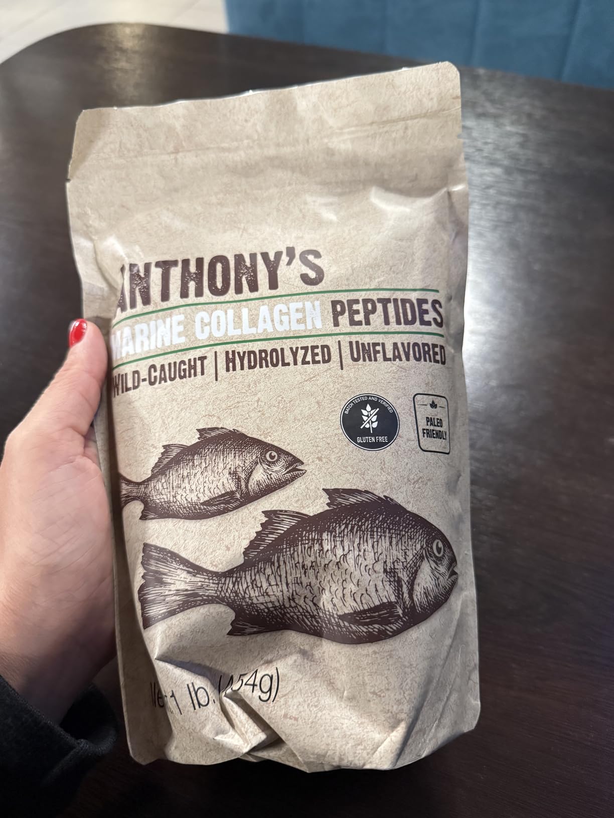 Anthony's Hydrolyzed Marine Collagen Peptides, 1 lb, Gluten-Free, Paleo and Keto Friendly, Unflavored customer photo 1
