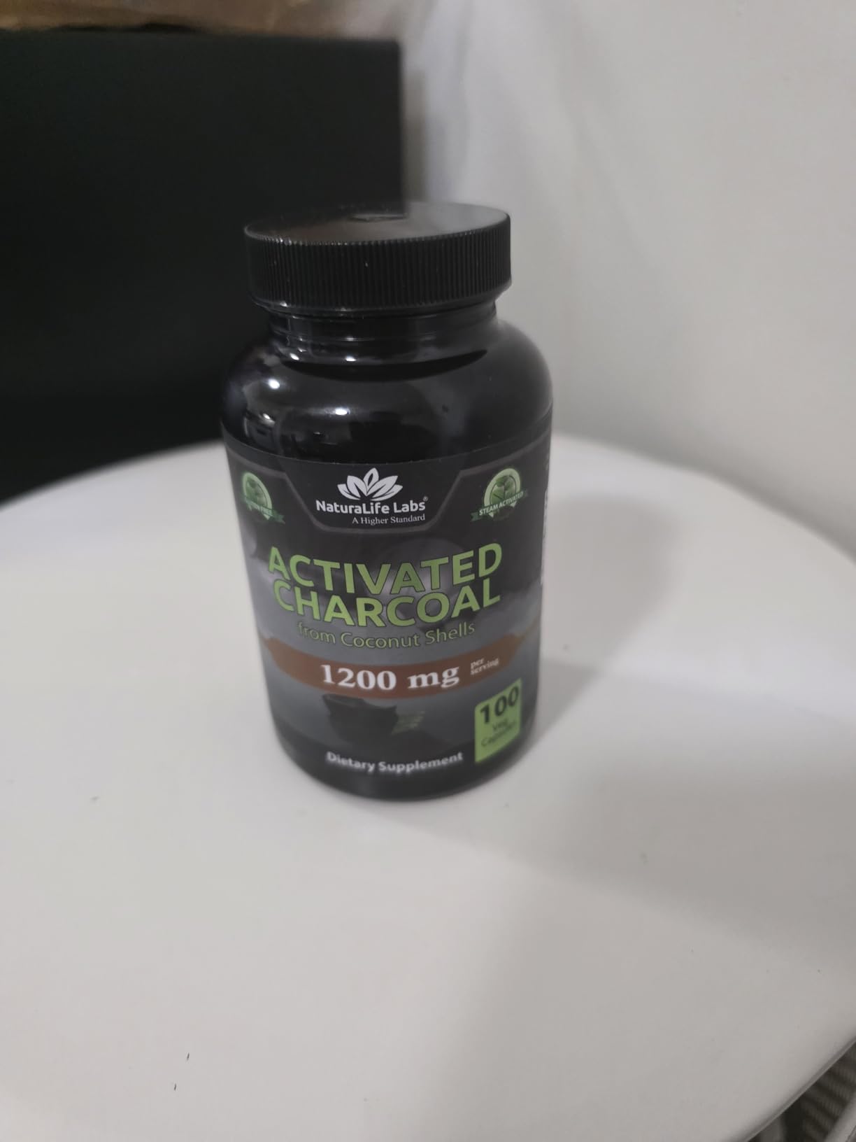 NaturaLife Labs Activated Charcoal 1200 mg per Serving - from Coconut Shells - 100 Veg Capsules - Non-GMO, Gluten-Free, Vegan customer photo 1