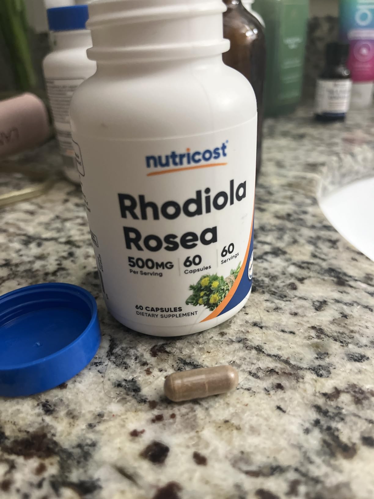 Nutricost Rhodiola Rosea 500mg, 60 Vegetarian Capsules - Gluten Free and Non-GMO Rhodiola Rosea Supplement customer photo 1