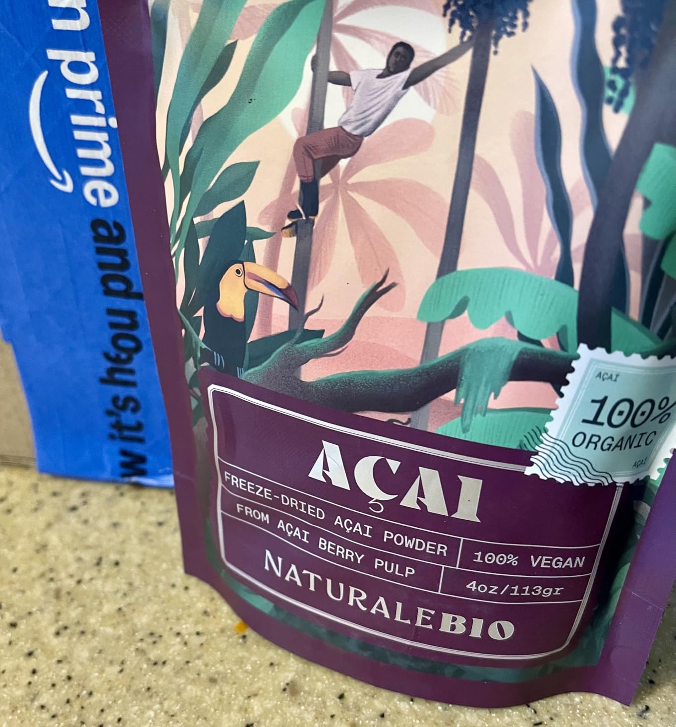 NaturaleBio Acai Powder Organic 4oz - Freeze Dried - Pure Organic Acai Berry Powder (Freeze-Dried) from Brazil, Dried, Raw Food and Extract of Pulp of Acai Berry Fruit customer photo 2
