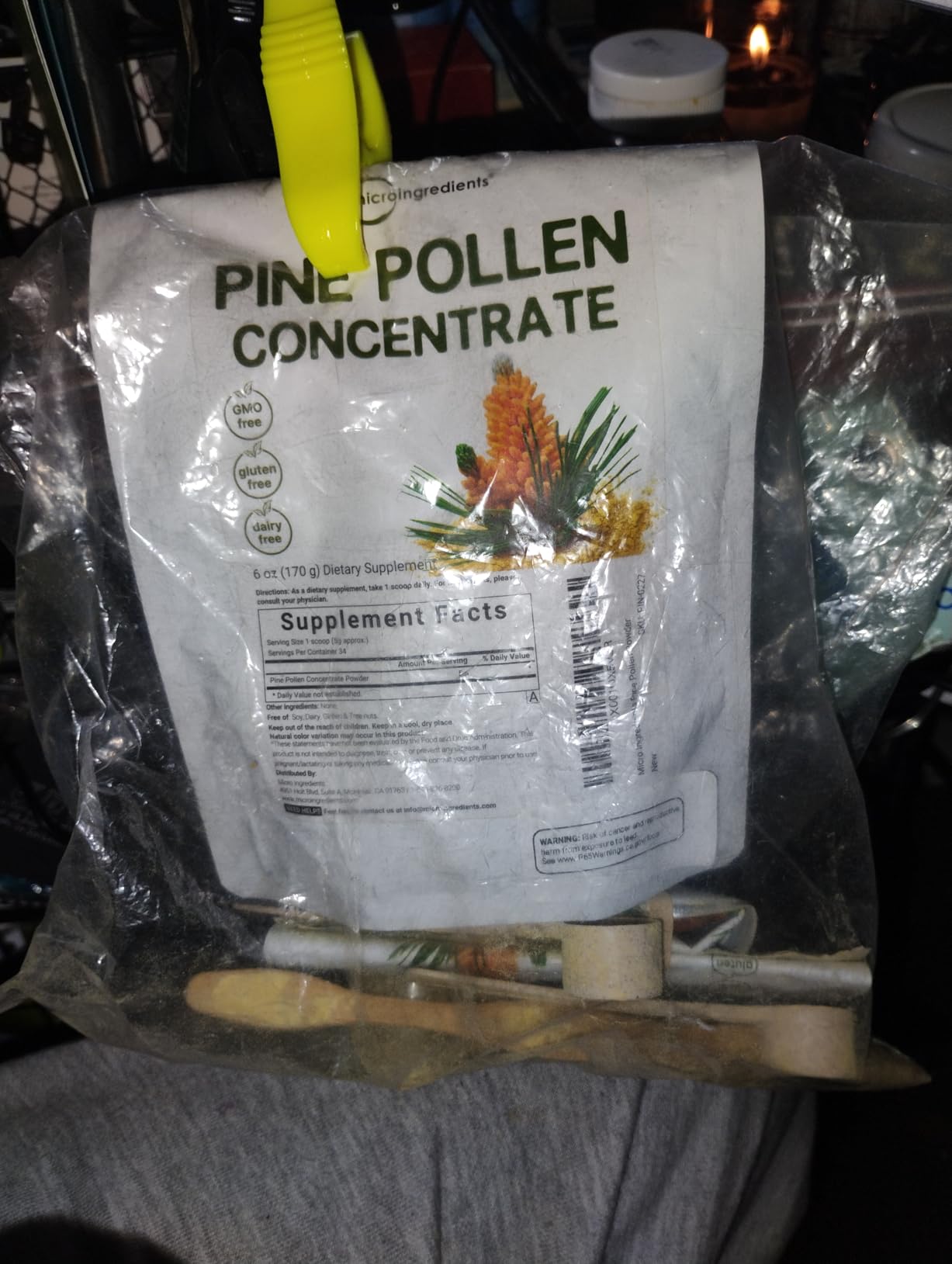 Pure Pine Pollen Powder, 6 Ounce, Wild Harvest and Broken Cell Wall, Supports Immune System Health, Boosts Energy, Antioxidant & Androgenic, No GMOs, Vegan Friendly customer photo 2