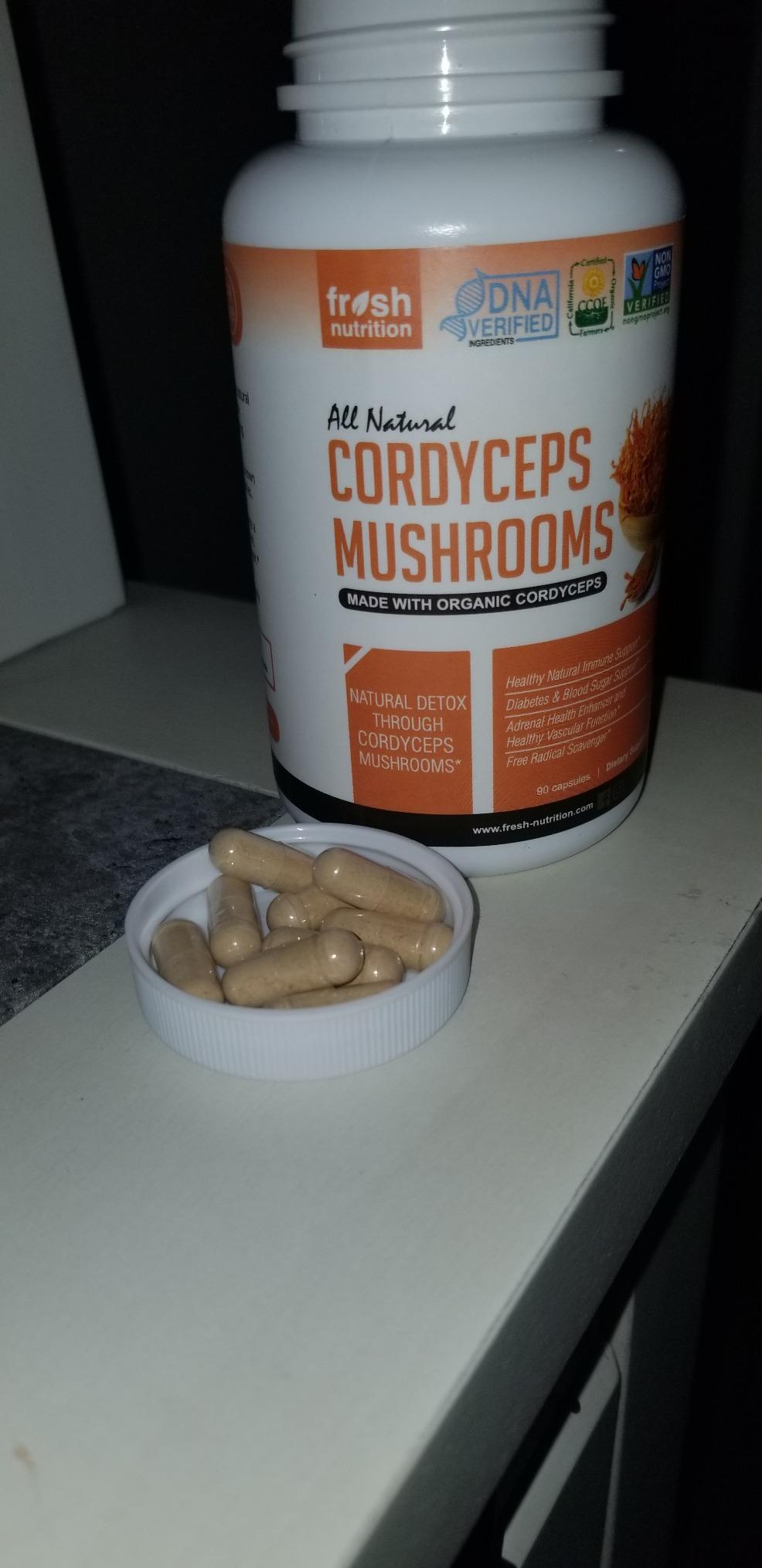 Organic Cordyceps Capsules (Cordyceps Sinensis Mushroom Extract) - 1500mg Per Serving - Energy and Stamina Support - Rich in Alpha Glucan - Vegan, Non GMO, Gluten-Free - 90 Capsules customer photo 2